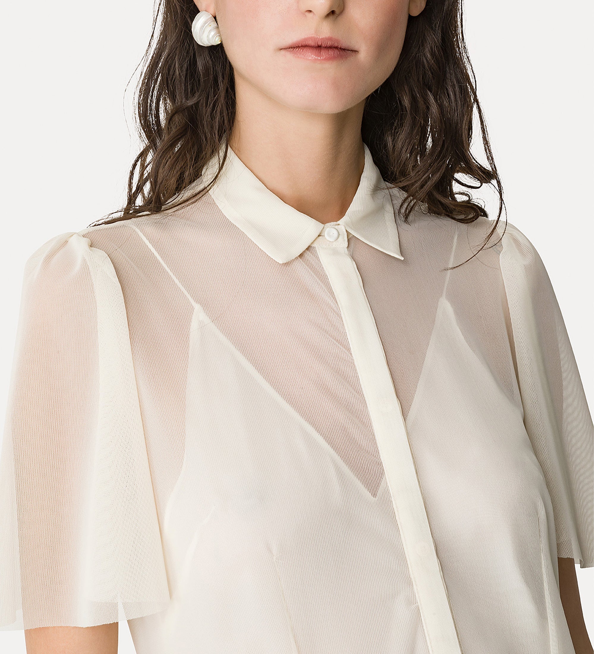 pleated tulle dress with slip butter