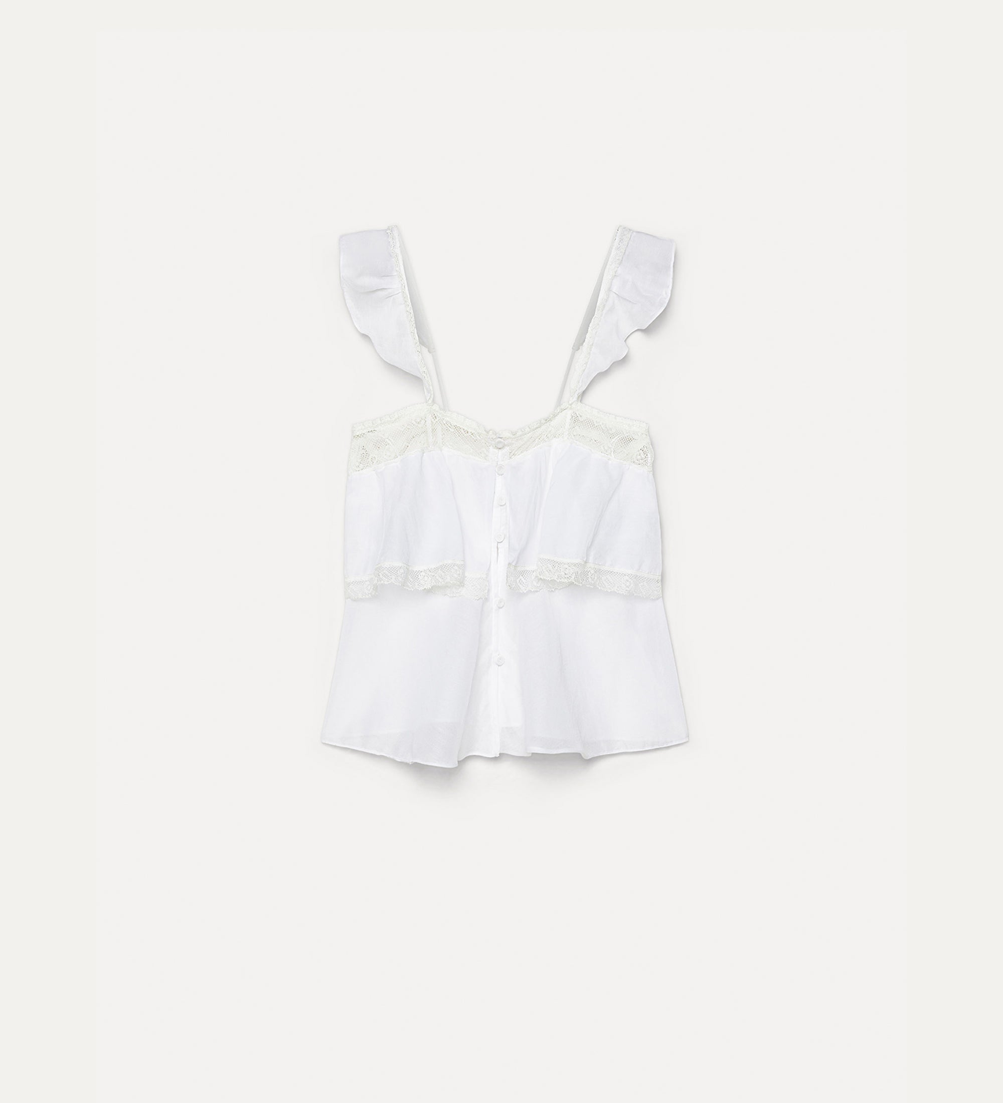 voile top with lace crystal