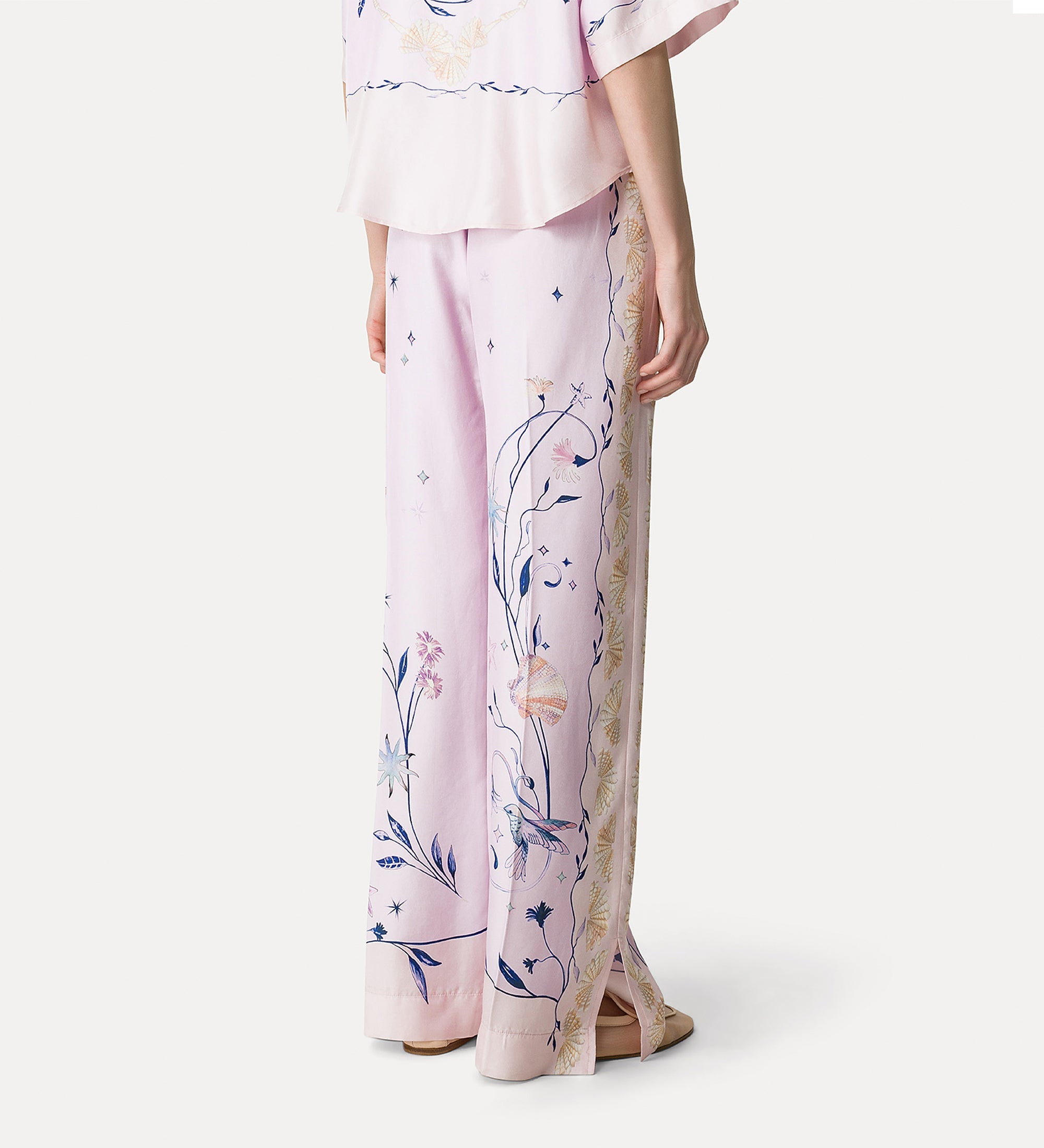 “deliverance” print twill stretch trousers sweet
