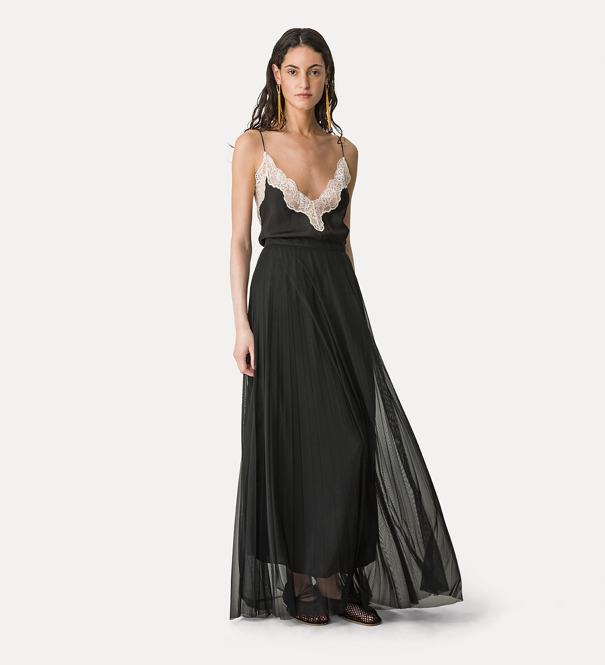 chic lingerie top noir