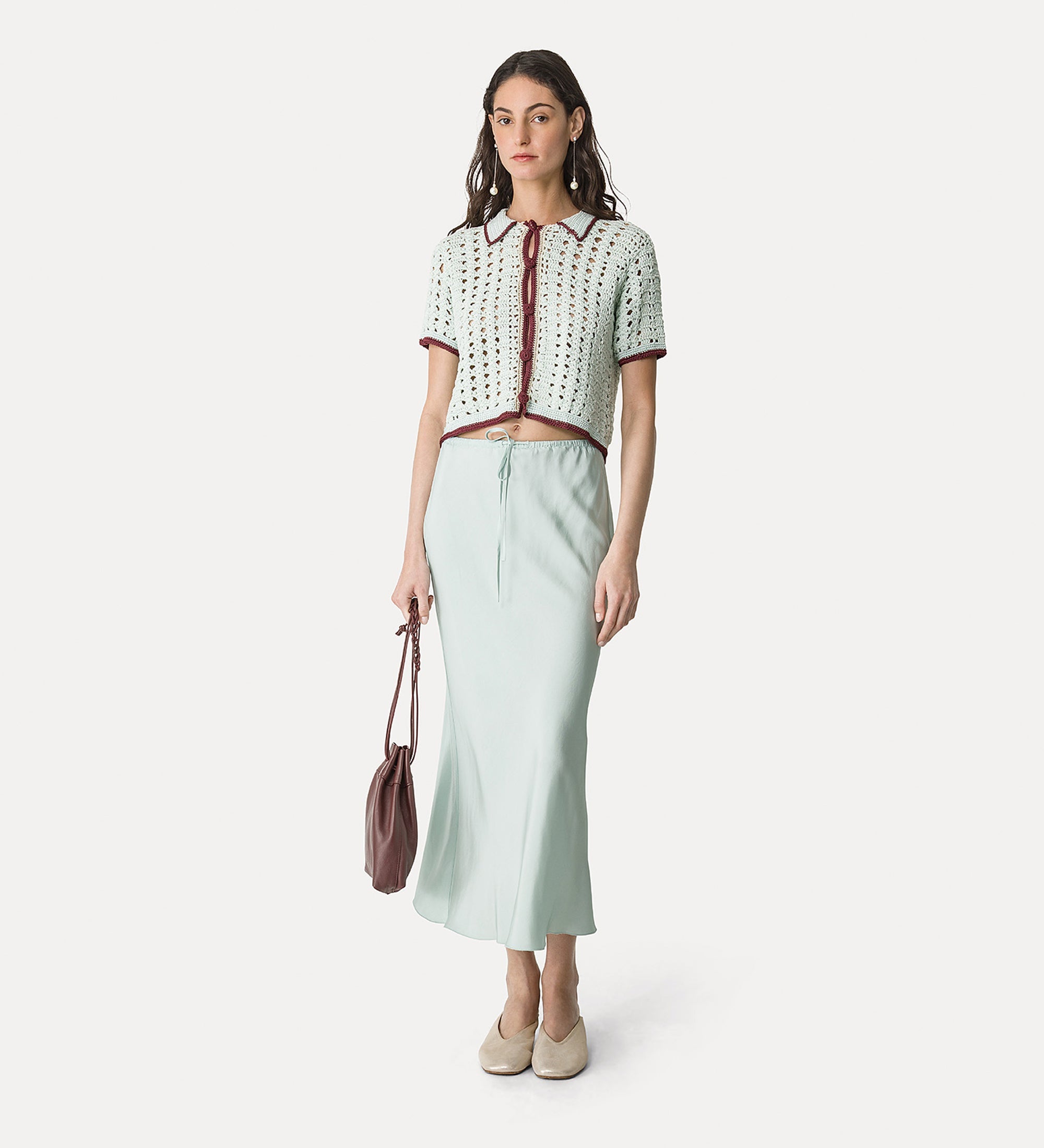 gonna midi twill viscosa chic plume