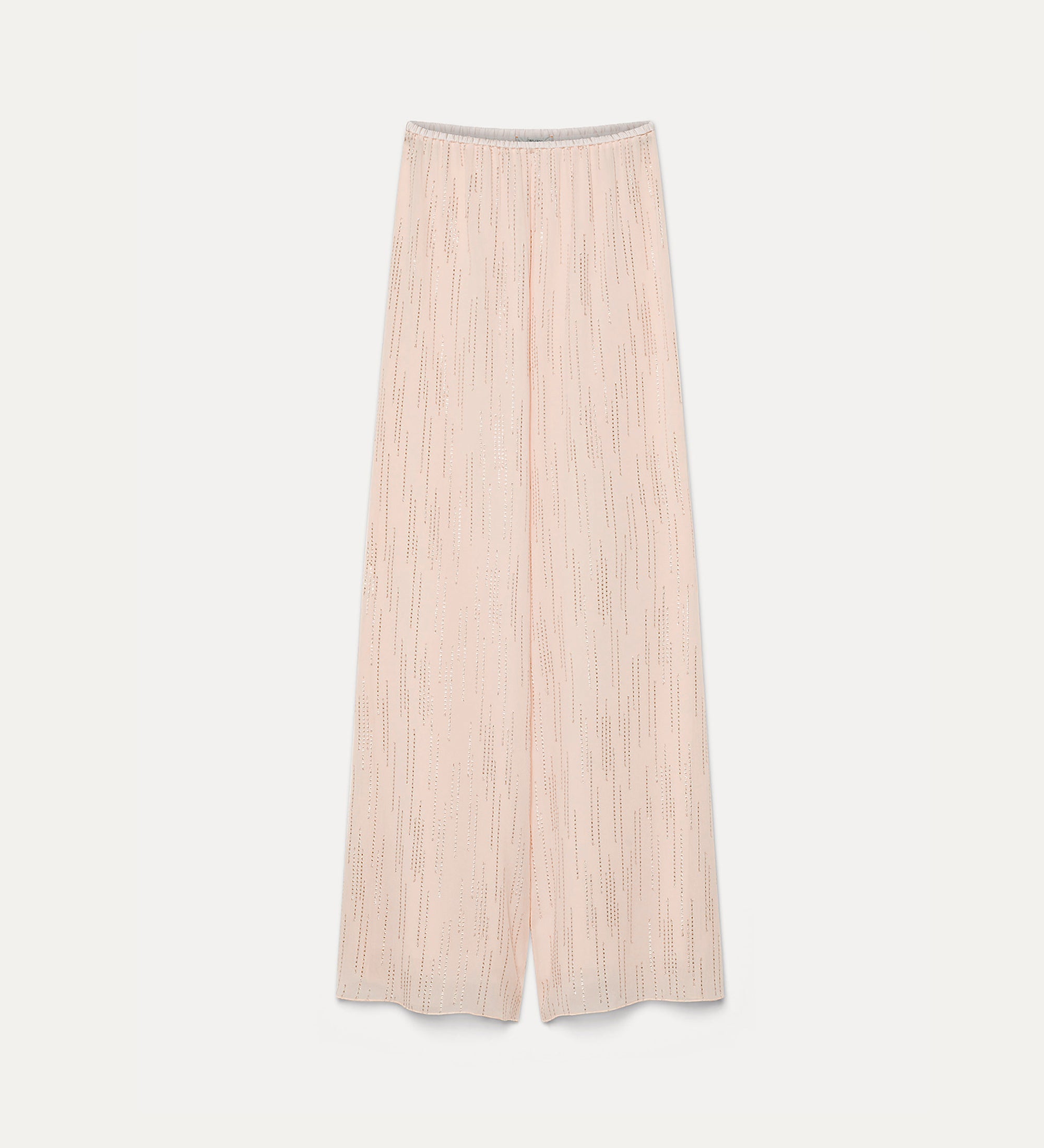 “les fils d'argent” jacquard trousers nude