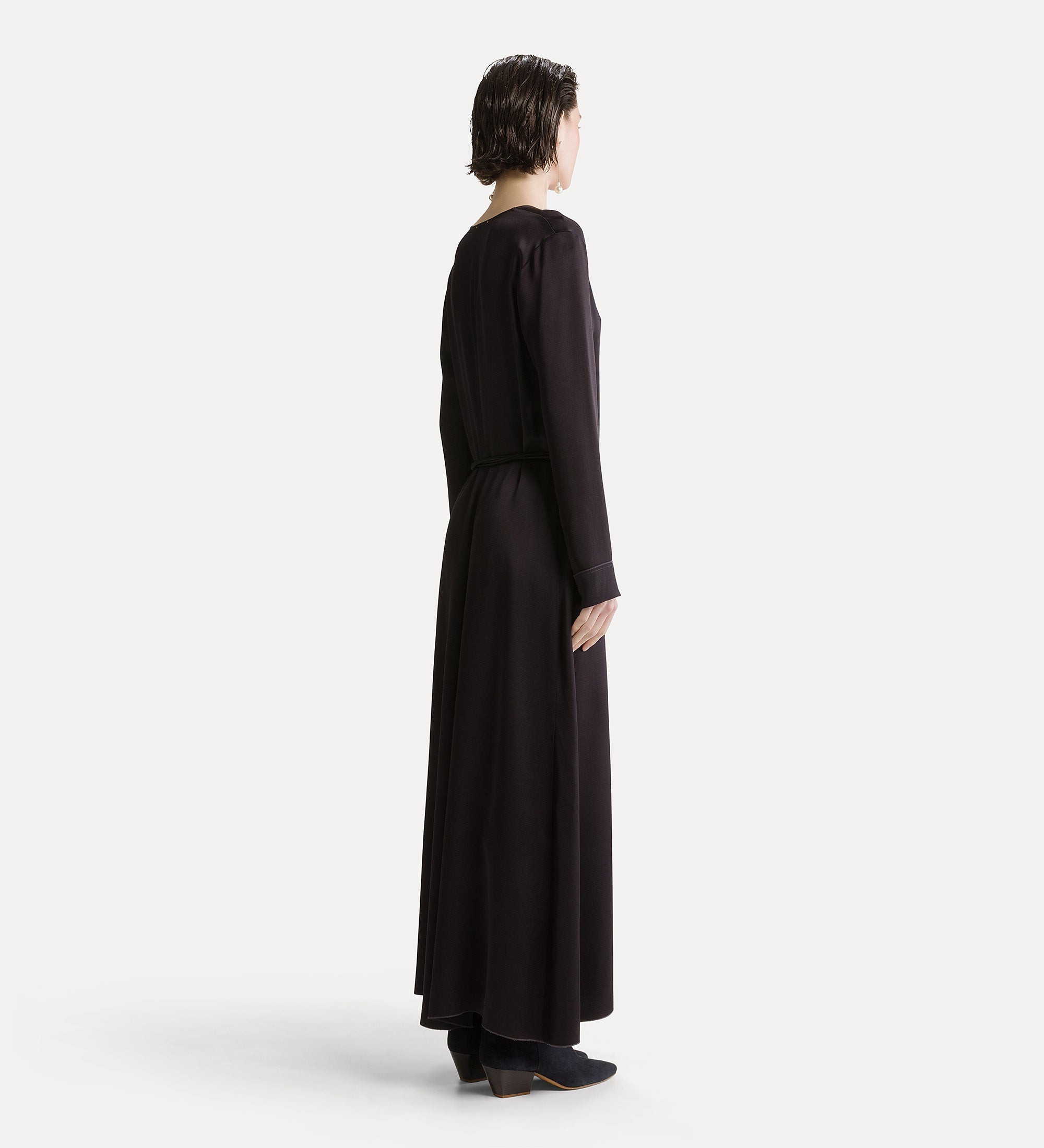 long dress in envers satin notte