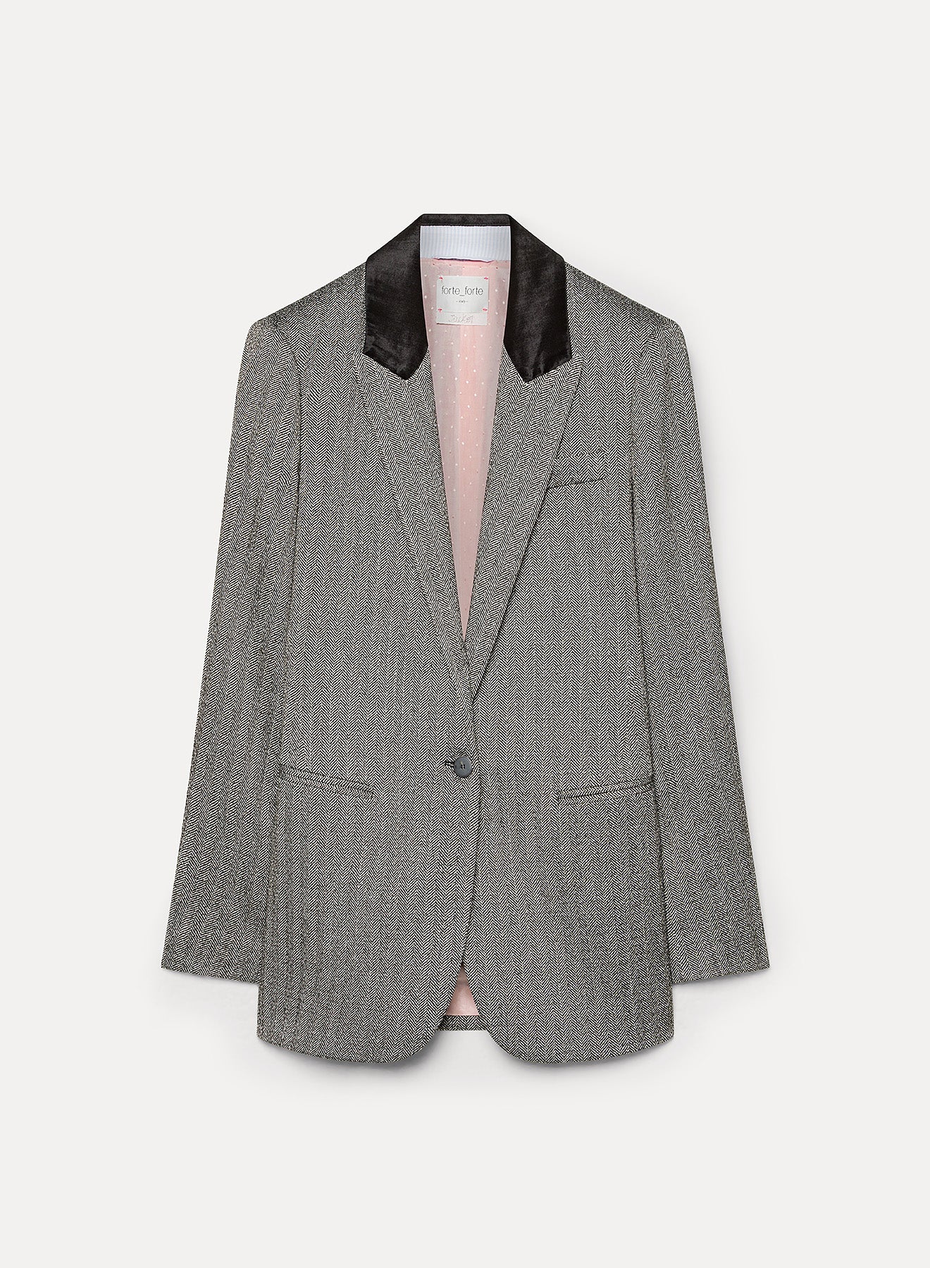 chevron jaspé blazer nero