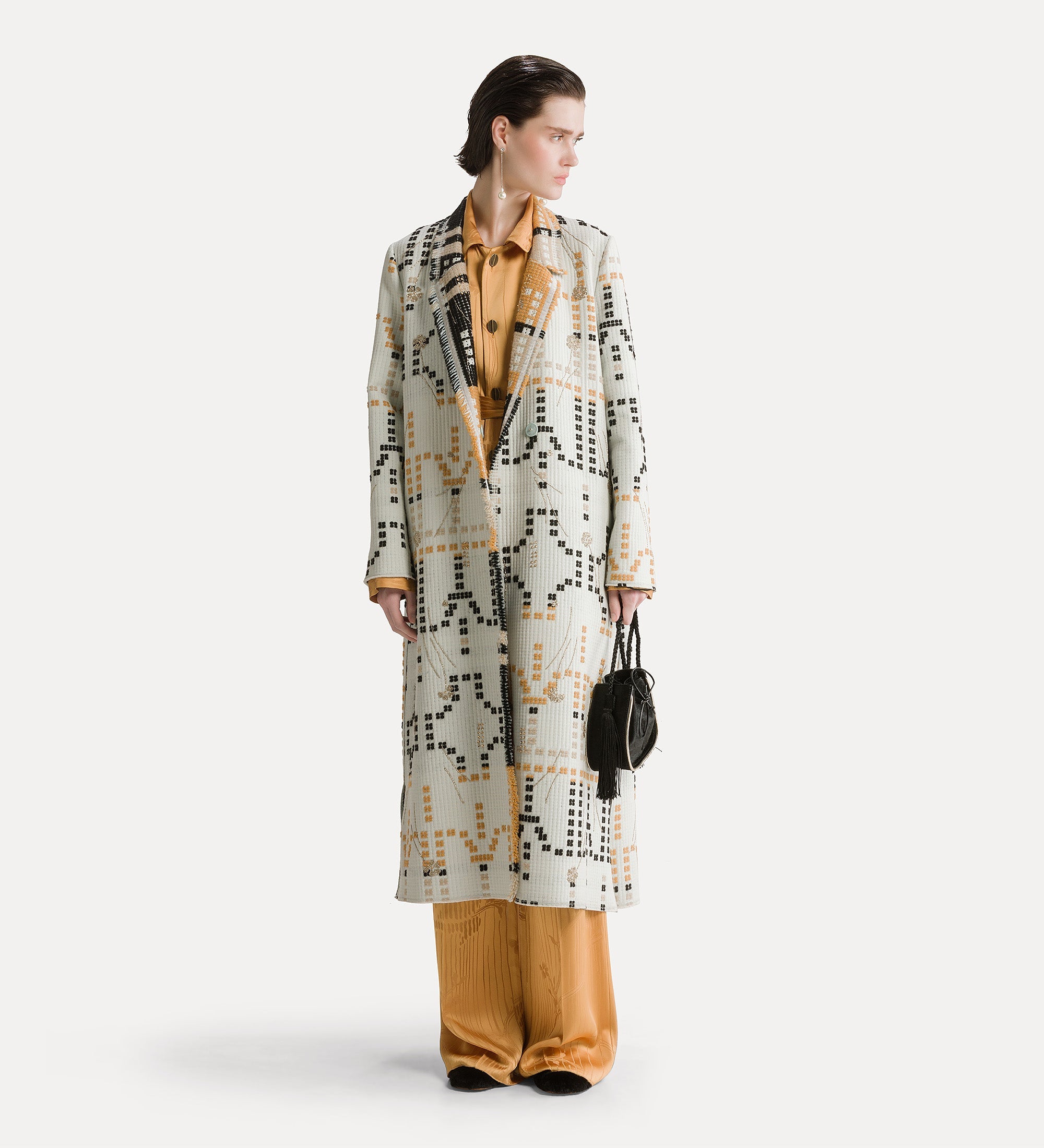 “the lotus” jacquard pyjama jacket heliodore