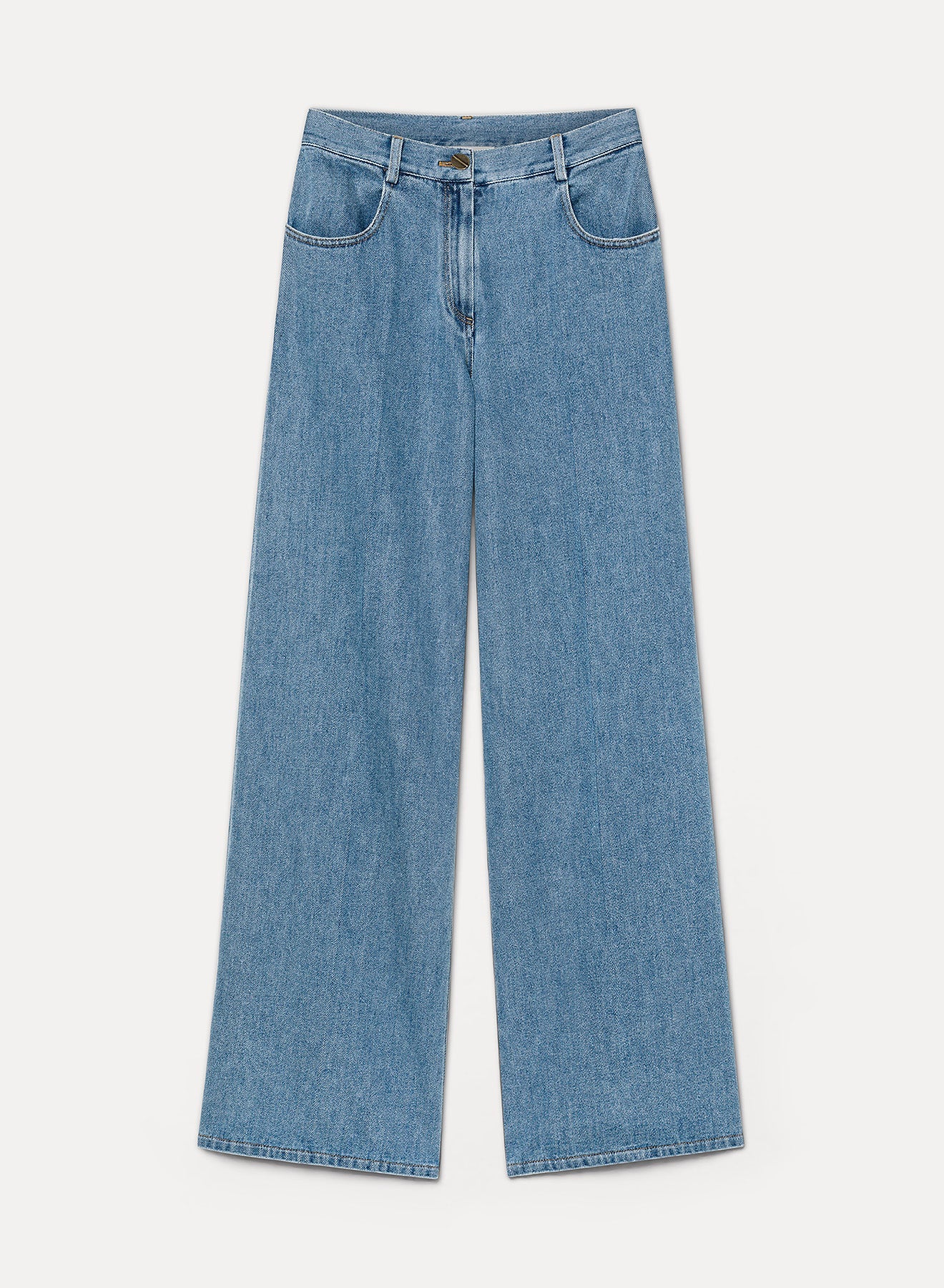 cavalry denim 5–pocket trousers celeste