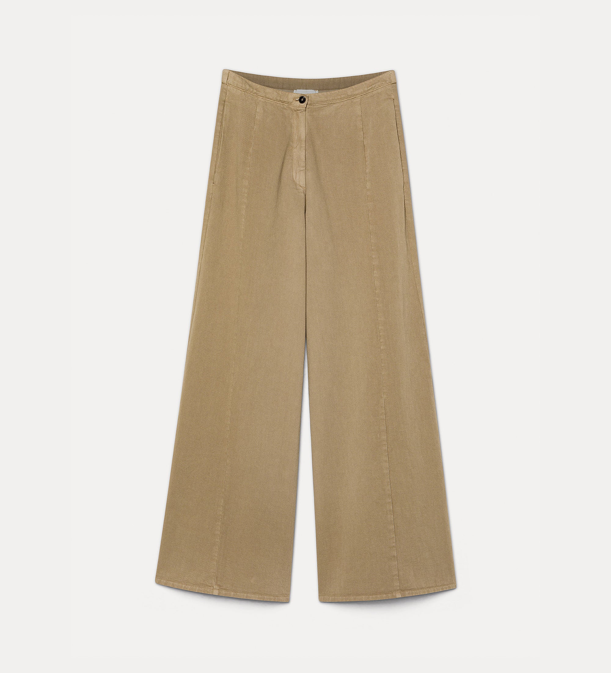 pantalone ampio twill fluido cotone cumino