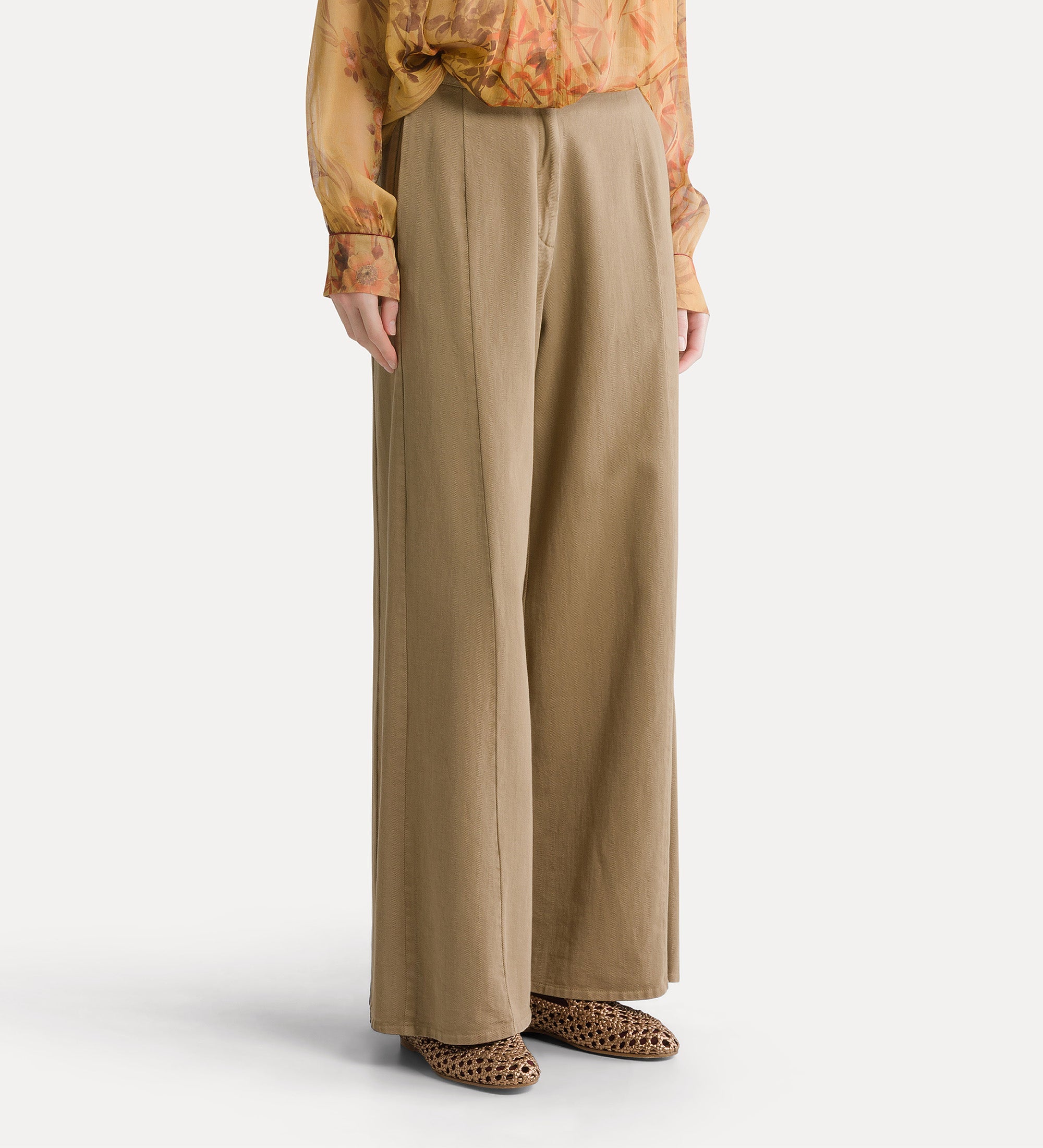 loose cotton twill trousers cumino