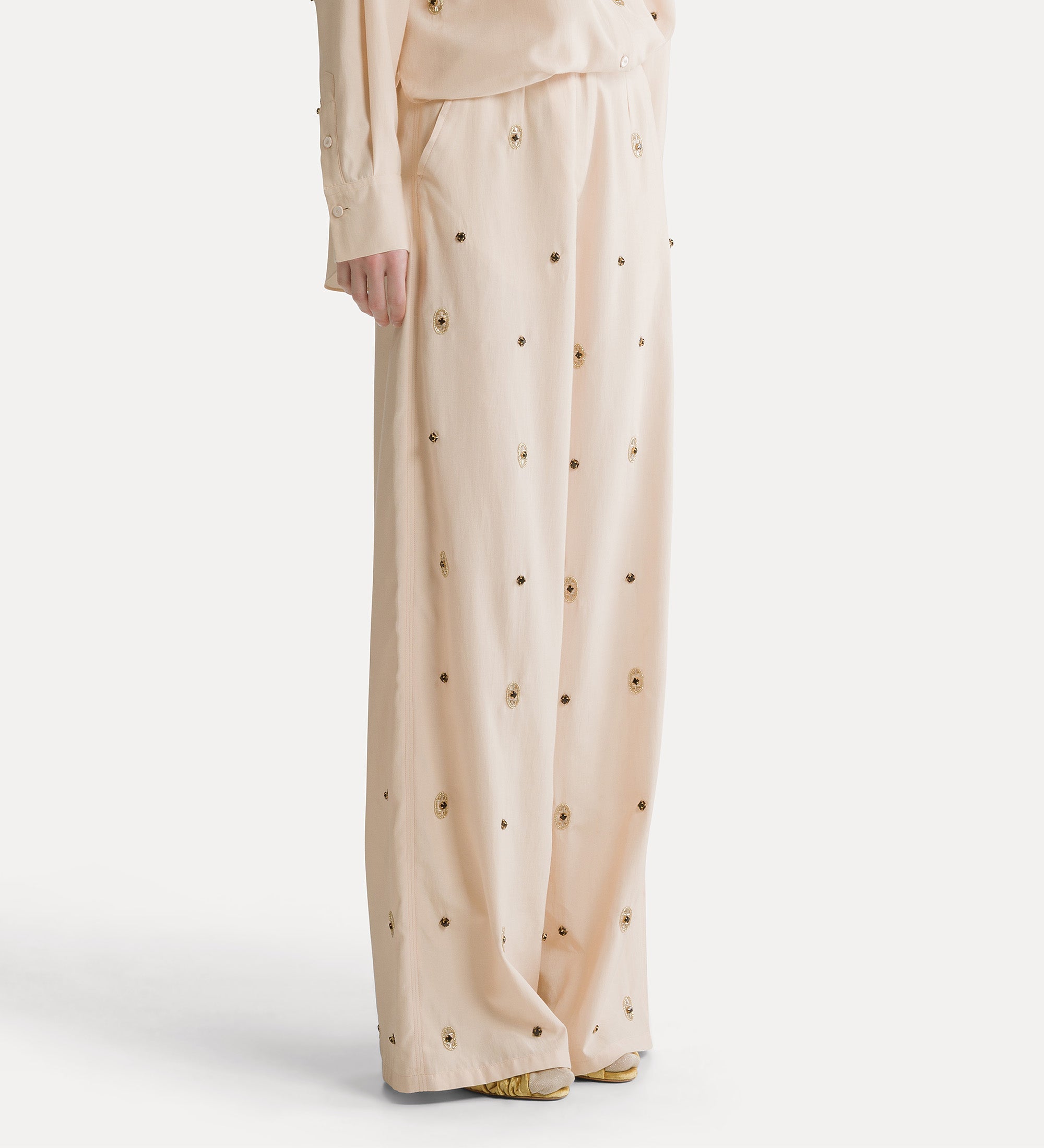 pantalone maschile twill chic ricamo "le club" loto