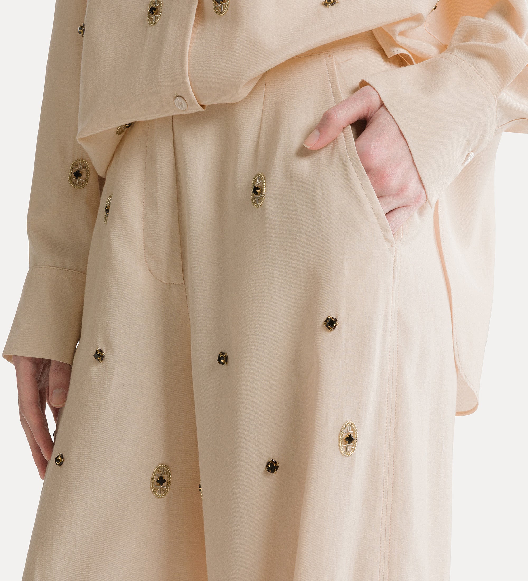 pantalone maschile twill chic ricamo "le club" loto