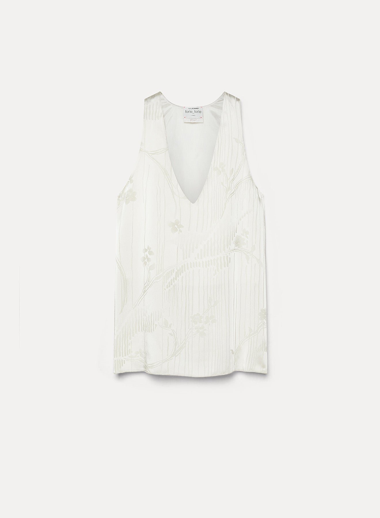 “the lotus” jacquard top avorio