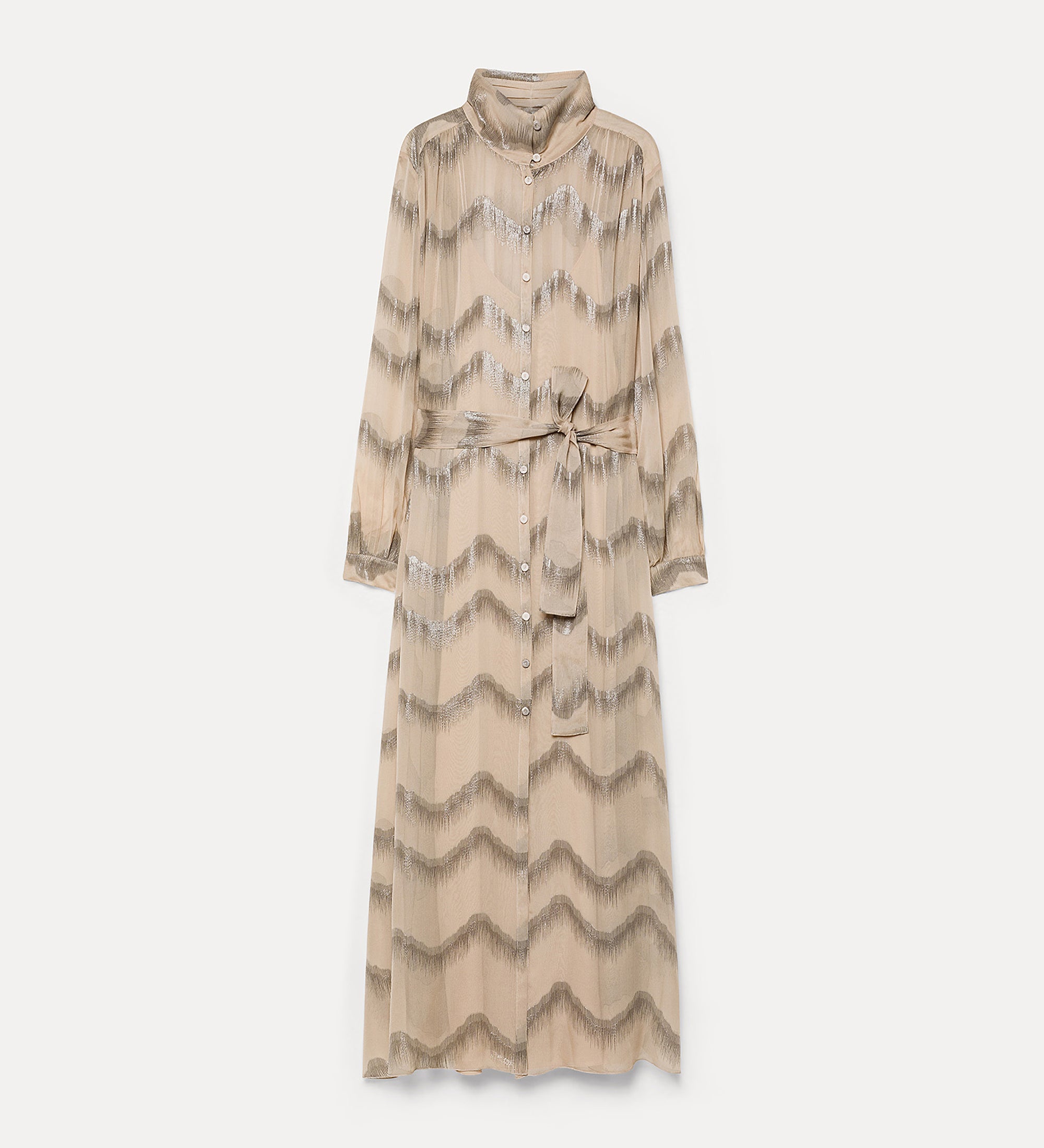 abito lungo chiffon seta "nuages d'argent" seta