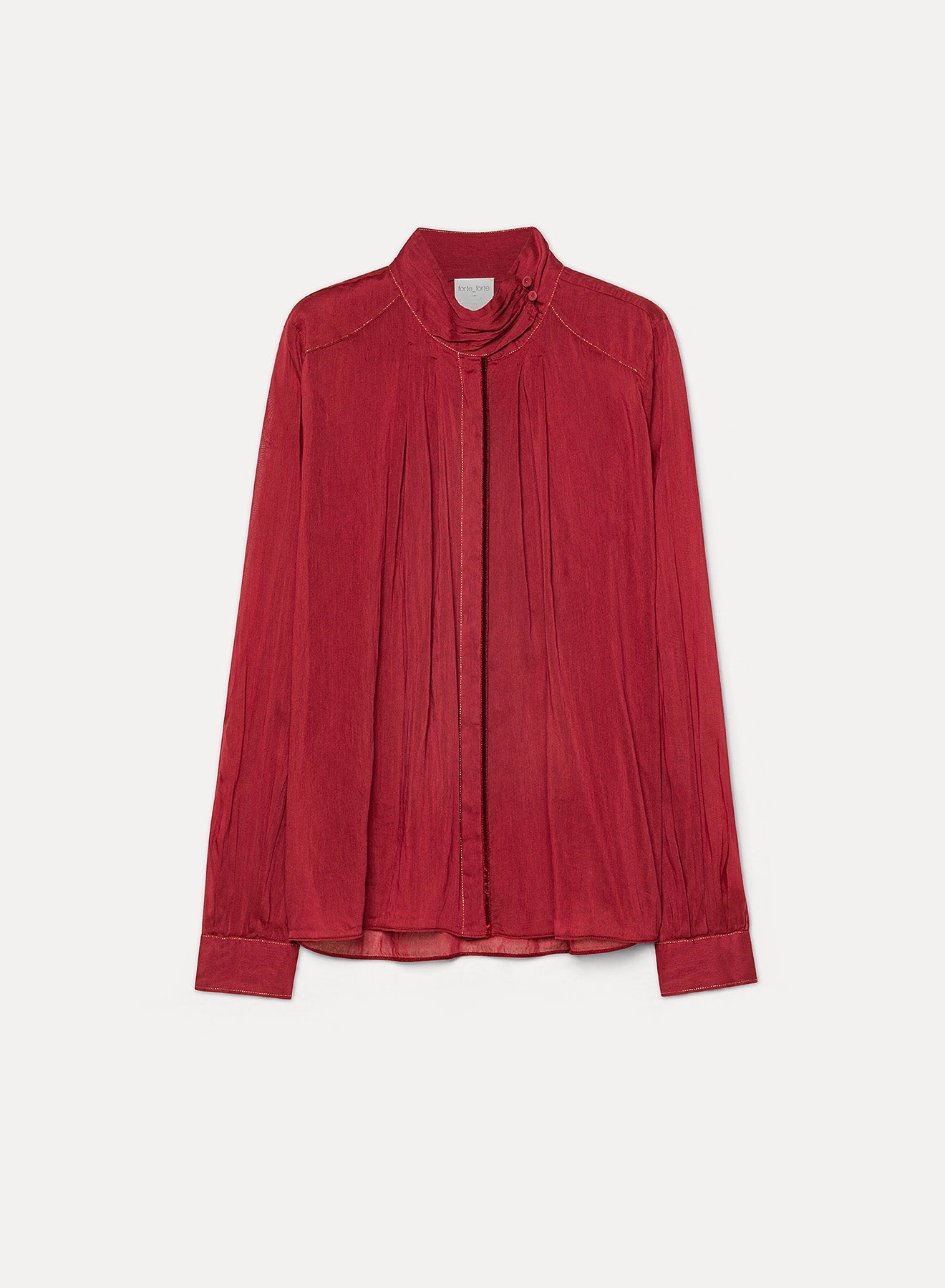 high neck bohemian shirt pomegranate