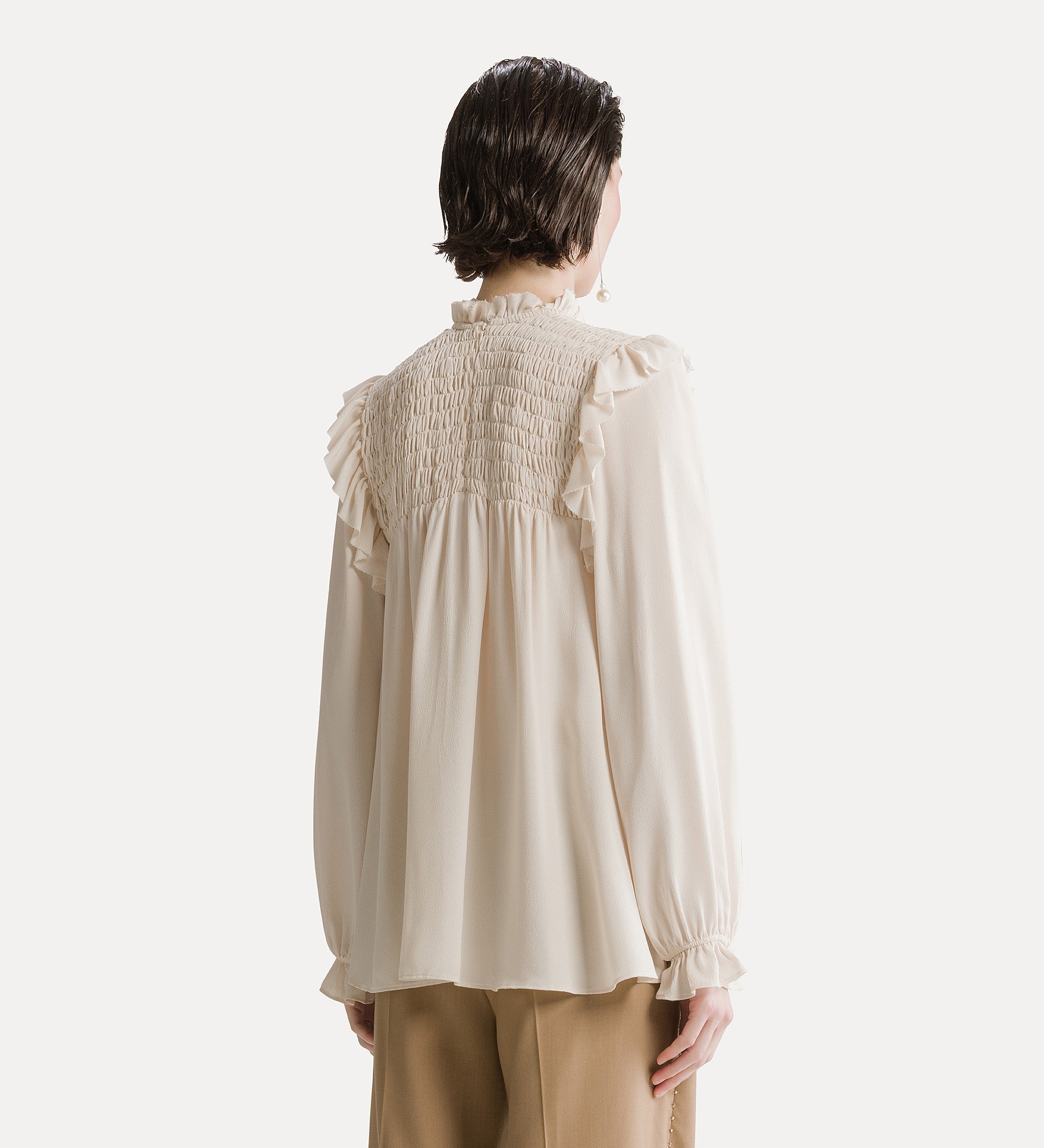 silk marocaine shirt avorio
