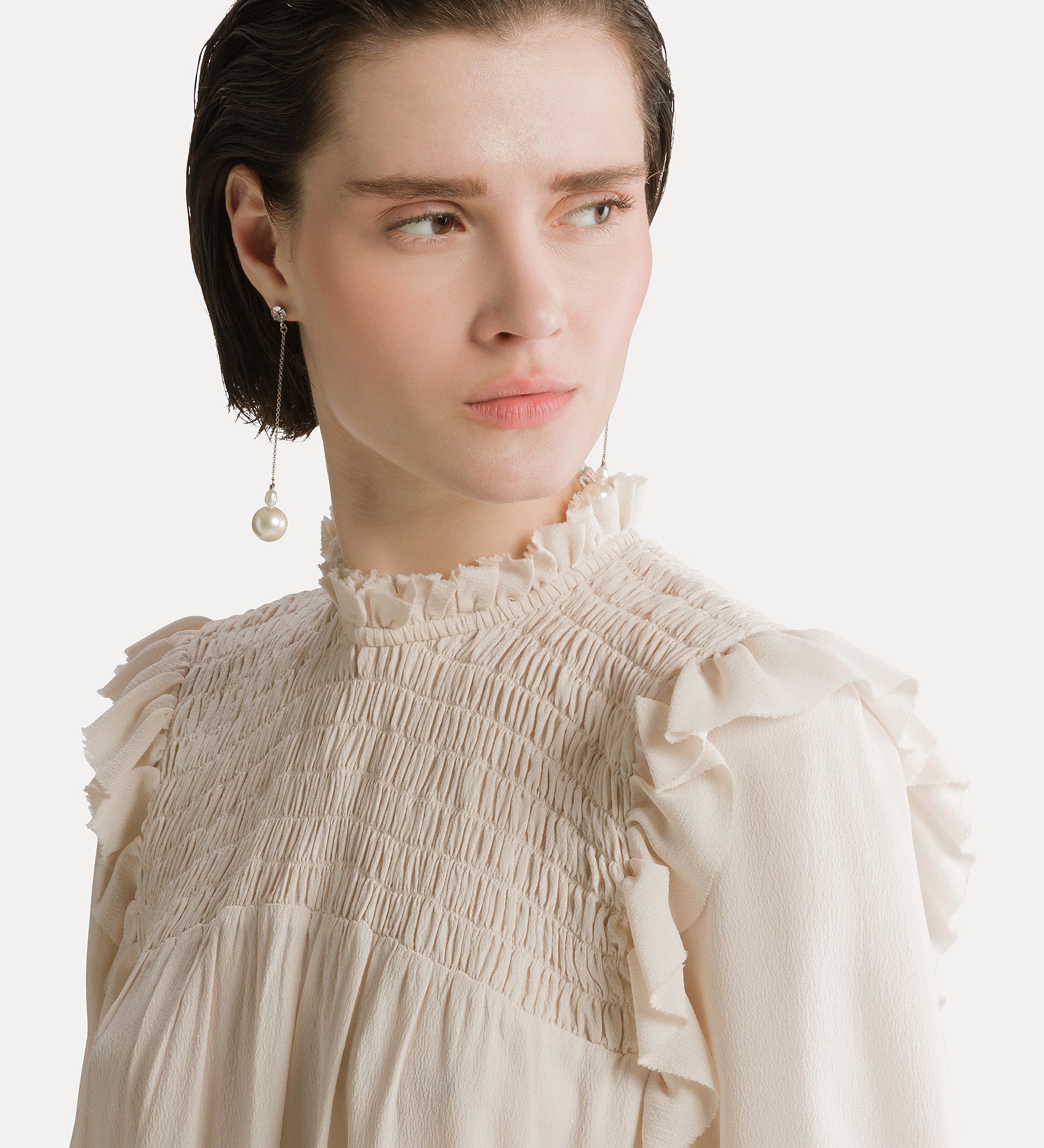 silk marocaine shirt avorio