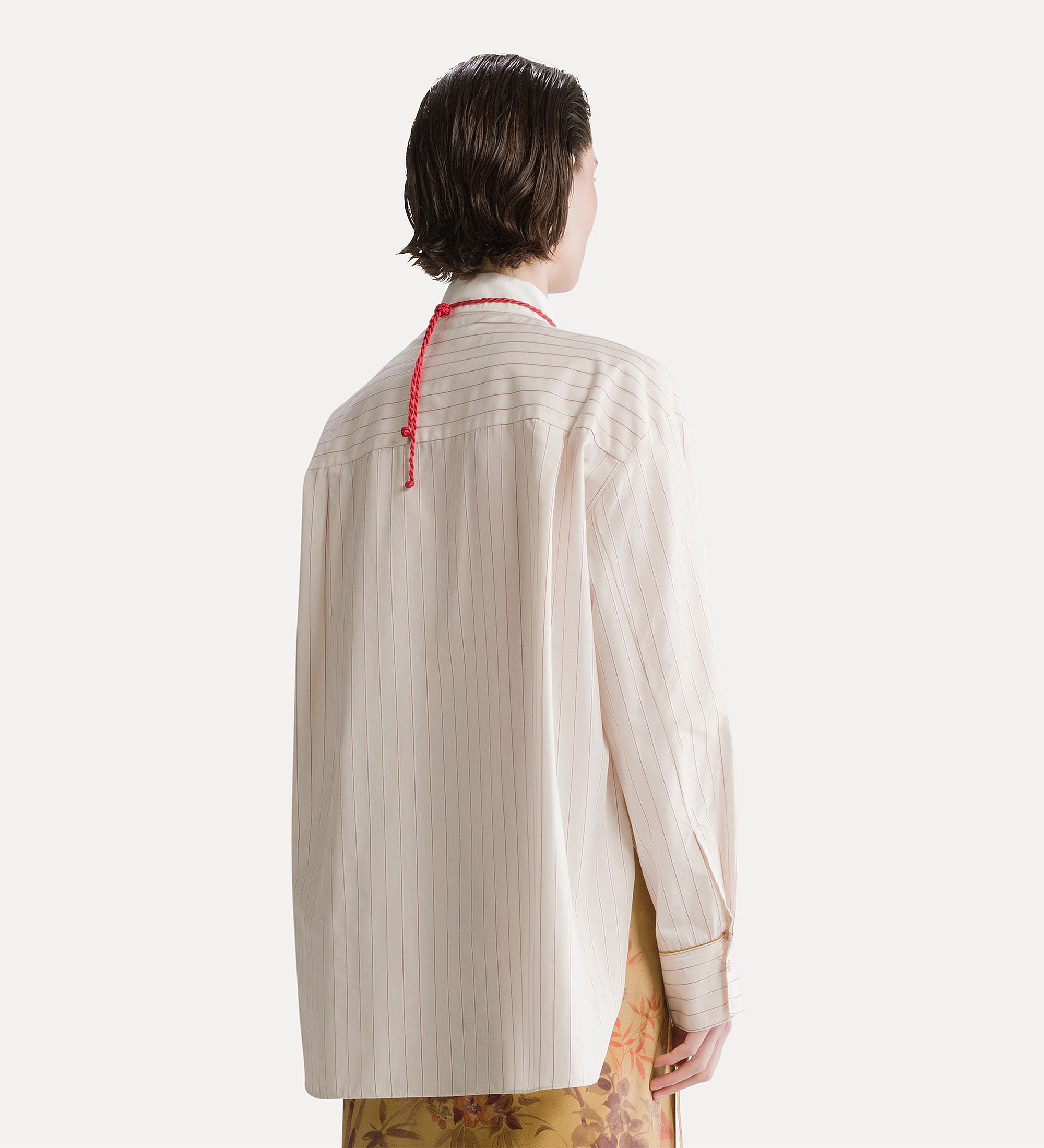 camicia over maschile popeline riga raso seta