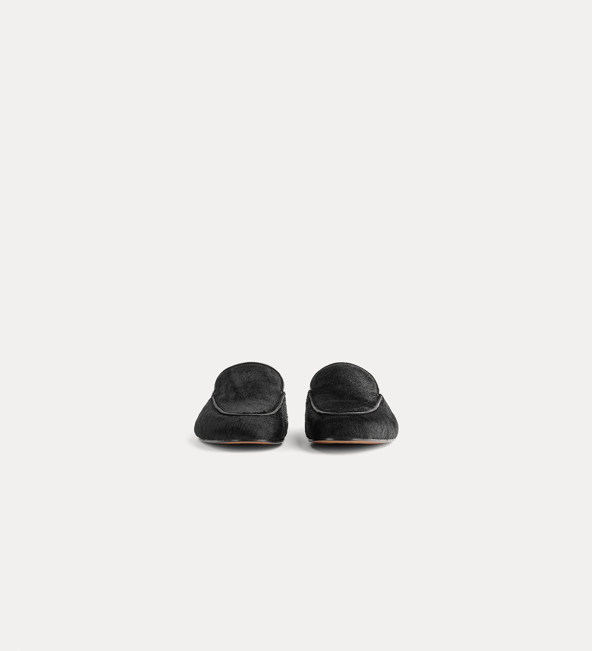 pony skin sabot loafers nero
