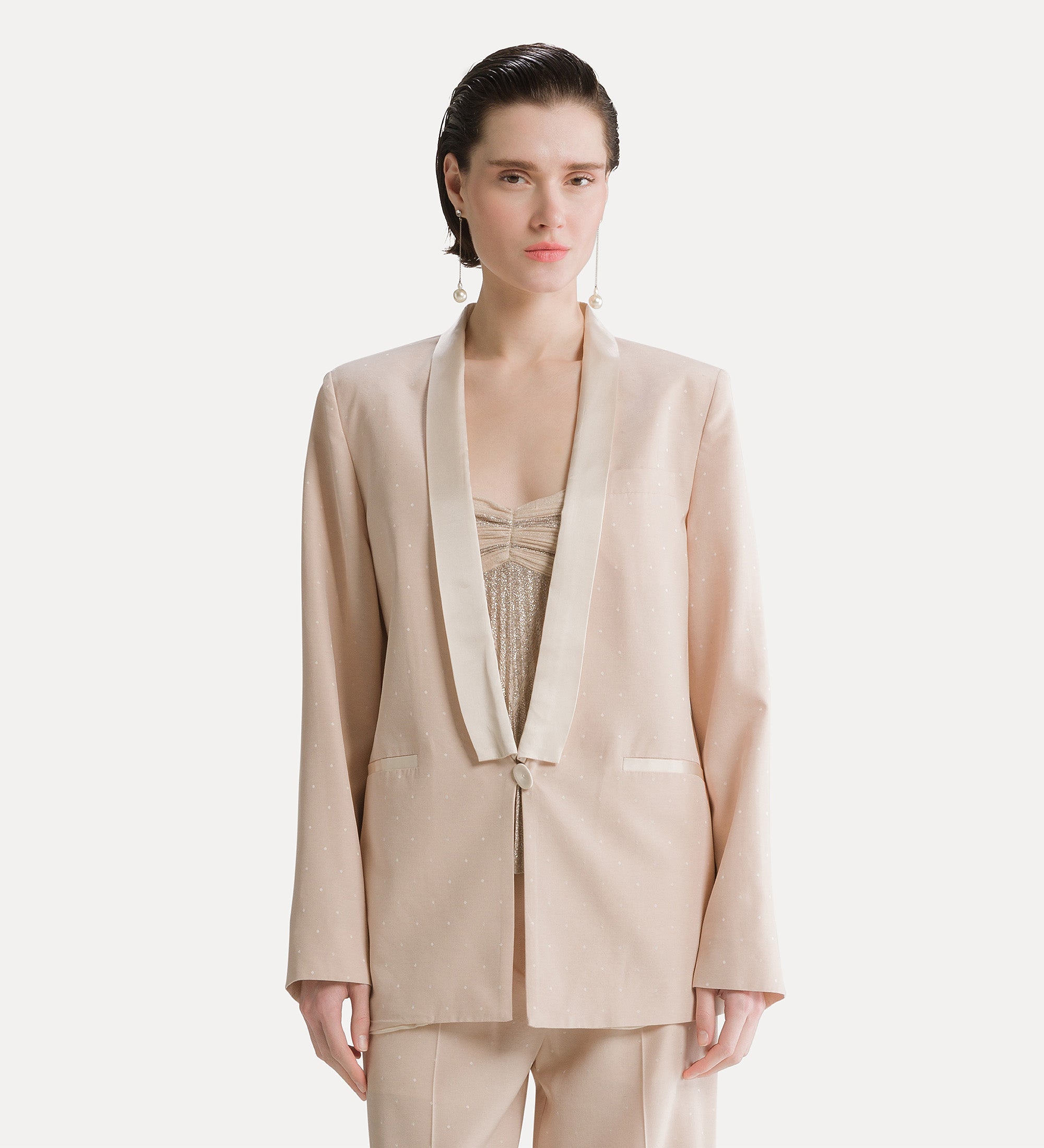 polka dot jacquard dinner jacket loto