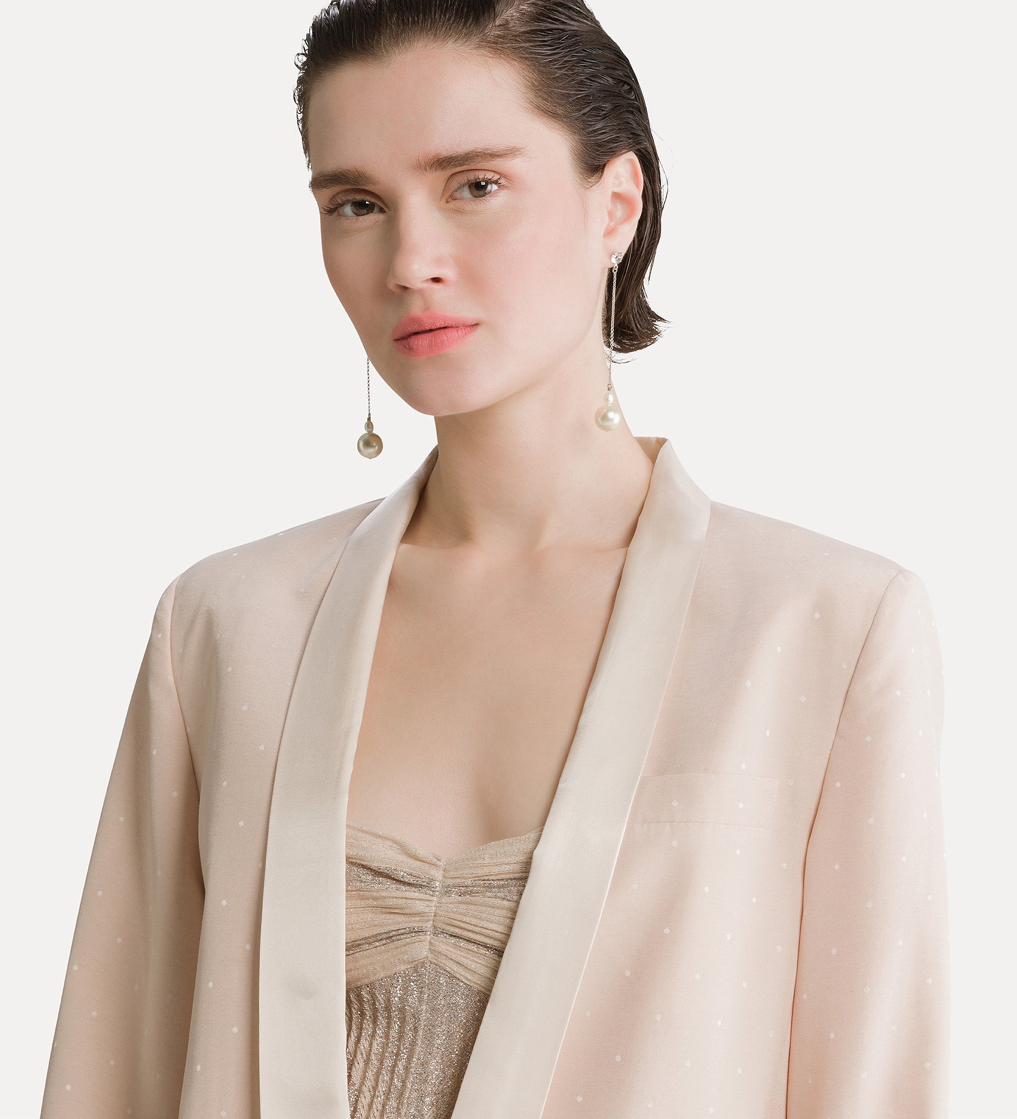 polka dot jacquard dinner jacket loto