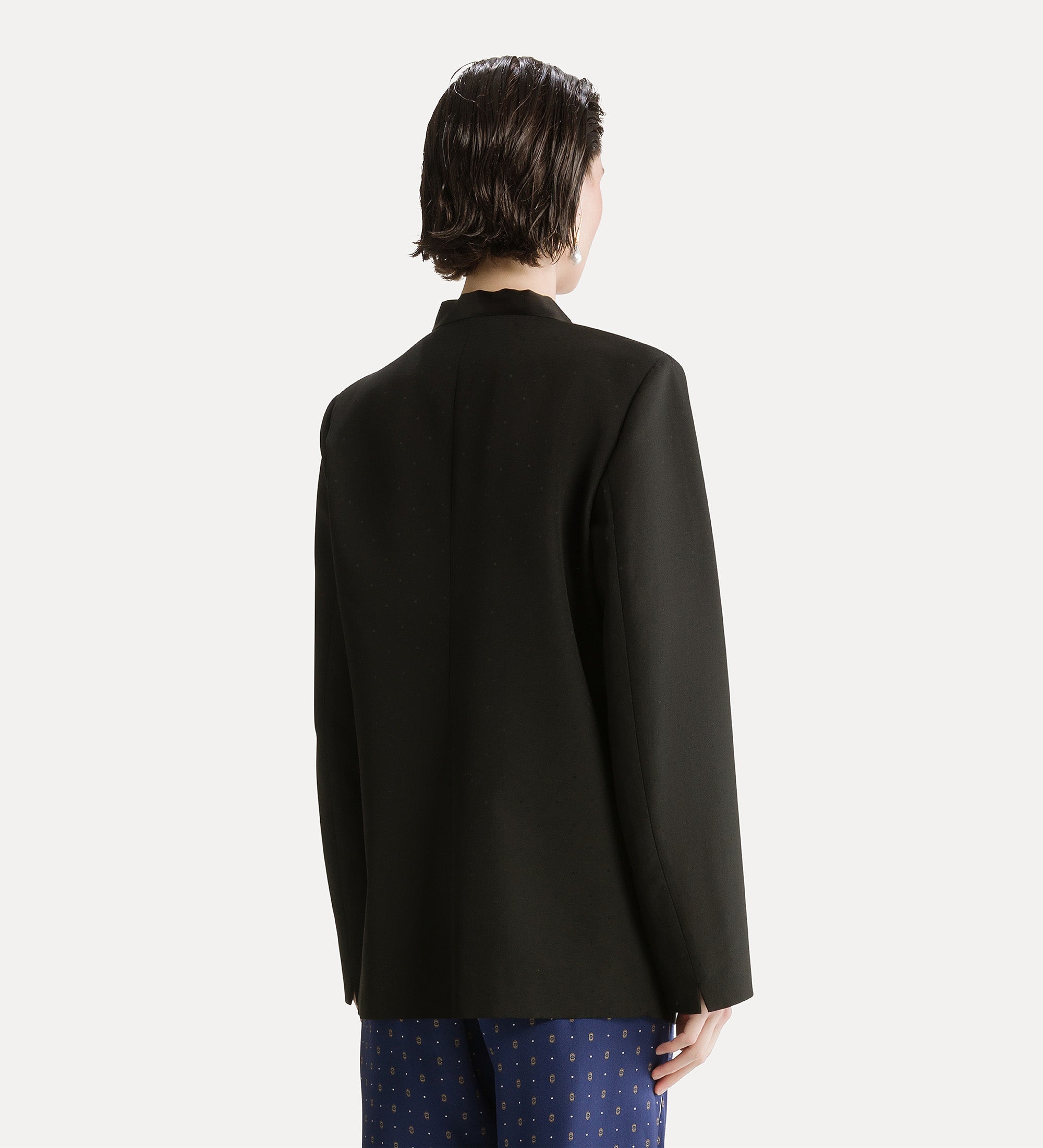 polka dot jacquard dinner jacket nero