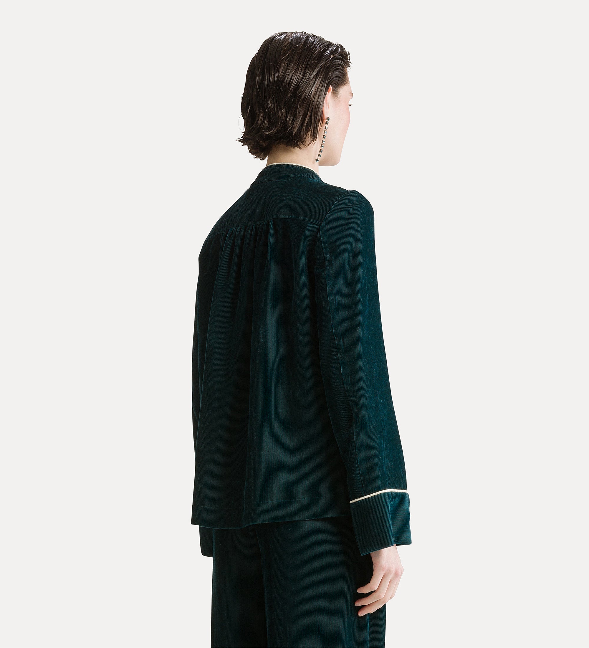 giacca tang velluto fluido chic duemilarighe jade