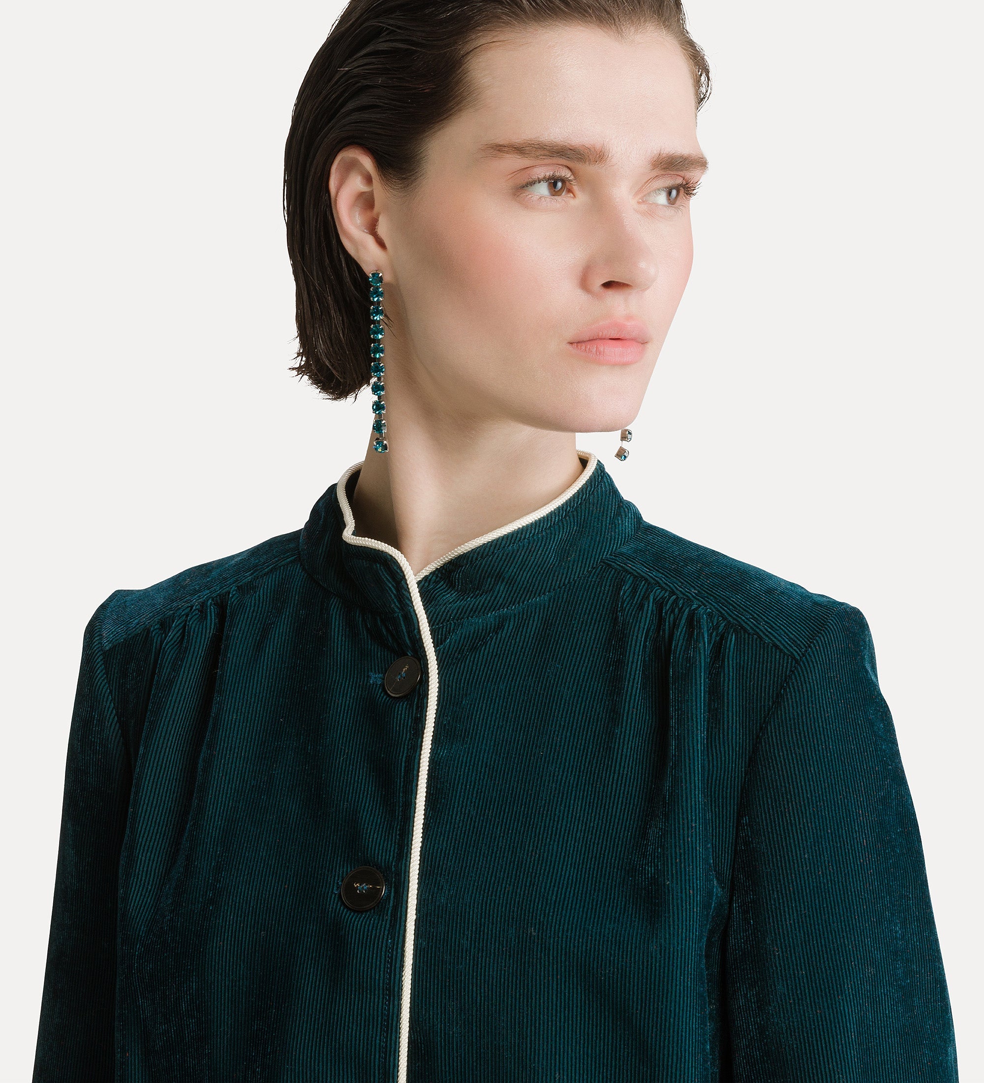 giacca tang velluto fluido chic duemilarighe jade