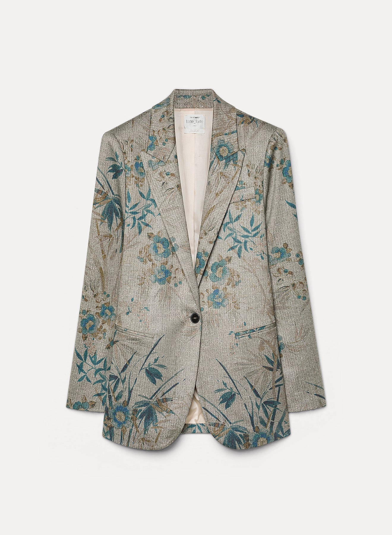 blazer with “le bambou secret” print jade
