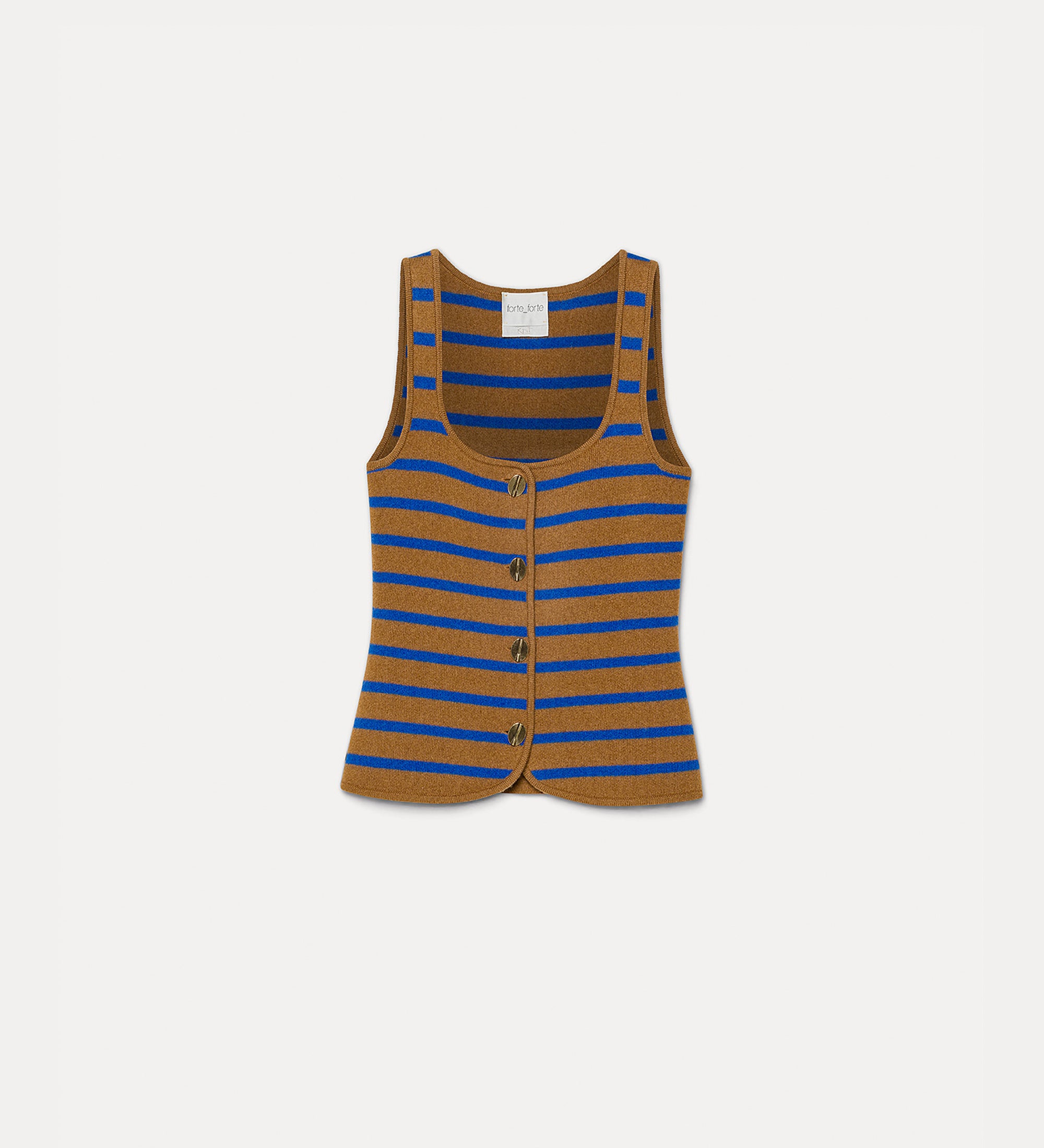 cashmere and wool bustier waistcoat caramello