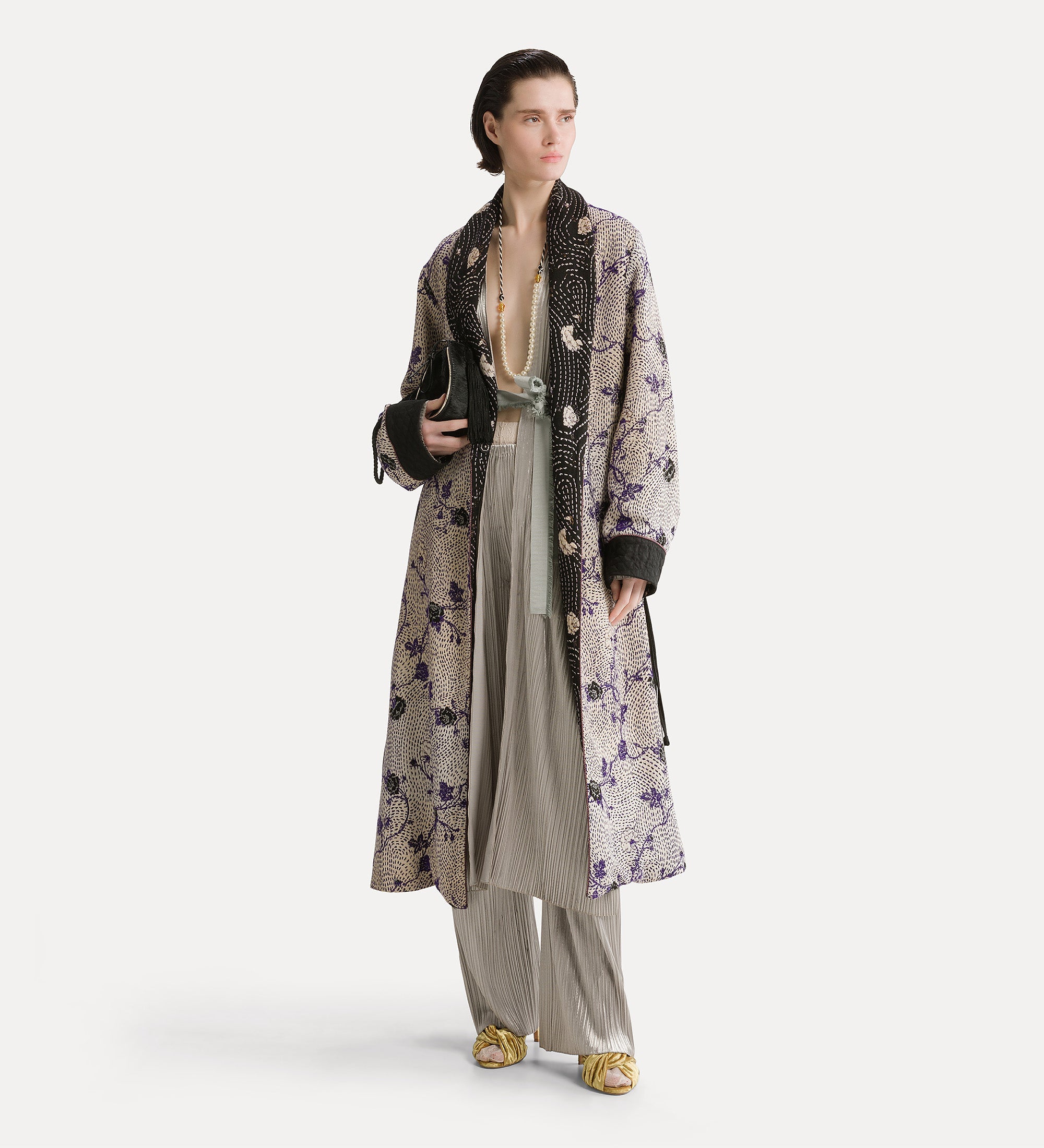 silky velvet jersey trousers with elasticated waistband calcedonio