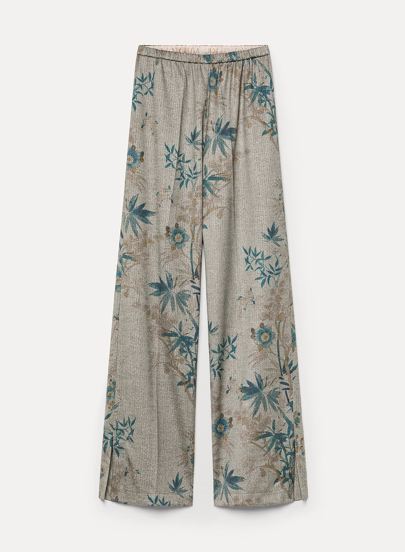“le bambou secret” trousers with elasticated waistband jade