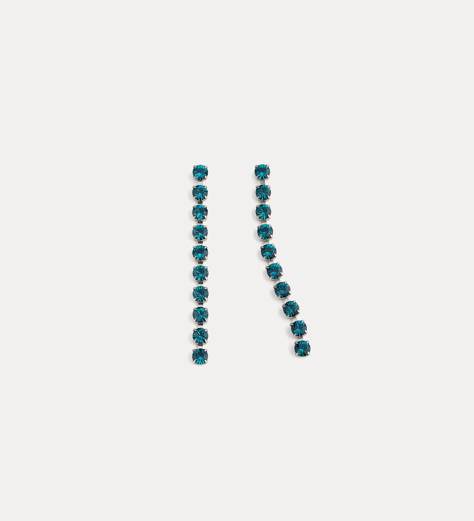dangling earrings with crystal detailing jade