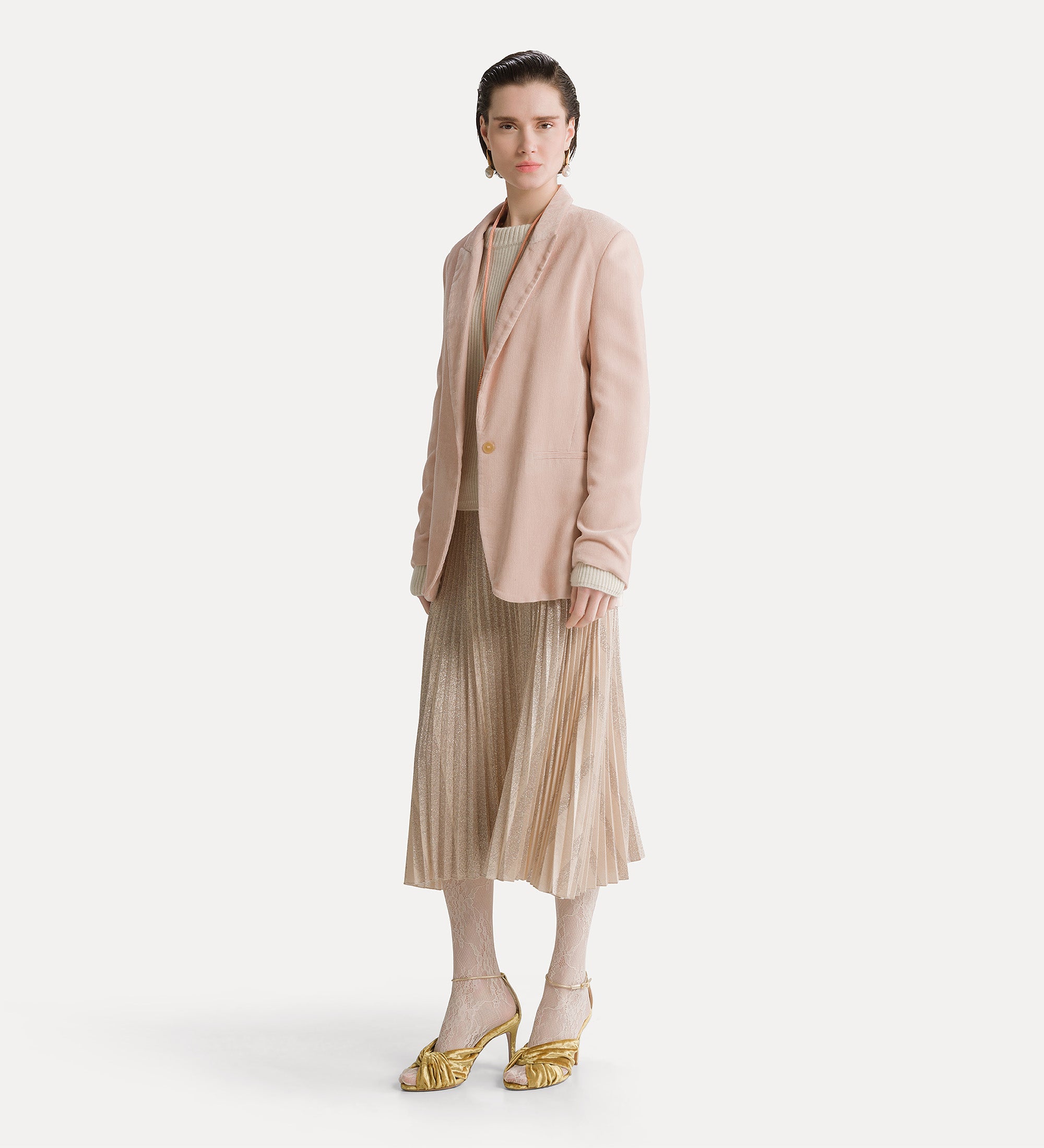 rising sun sunray plissé skirt loto