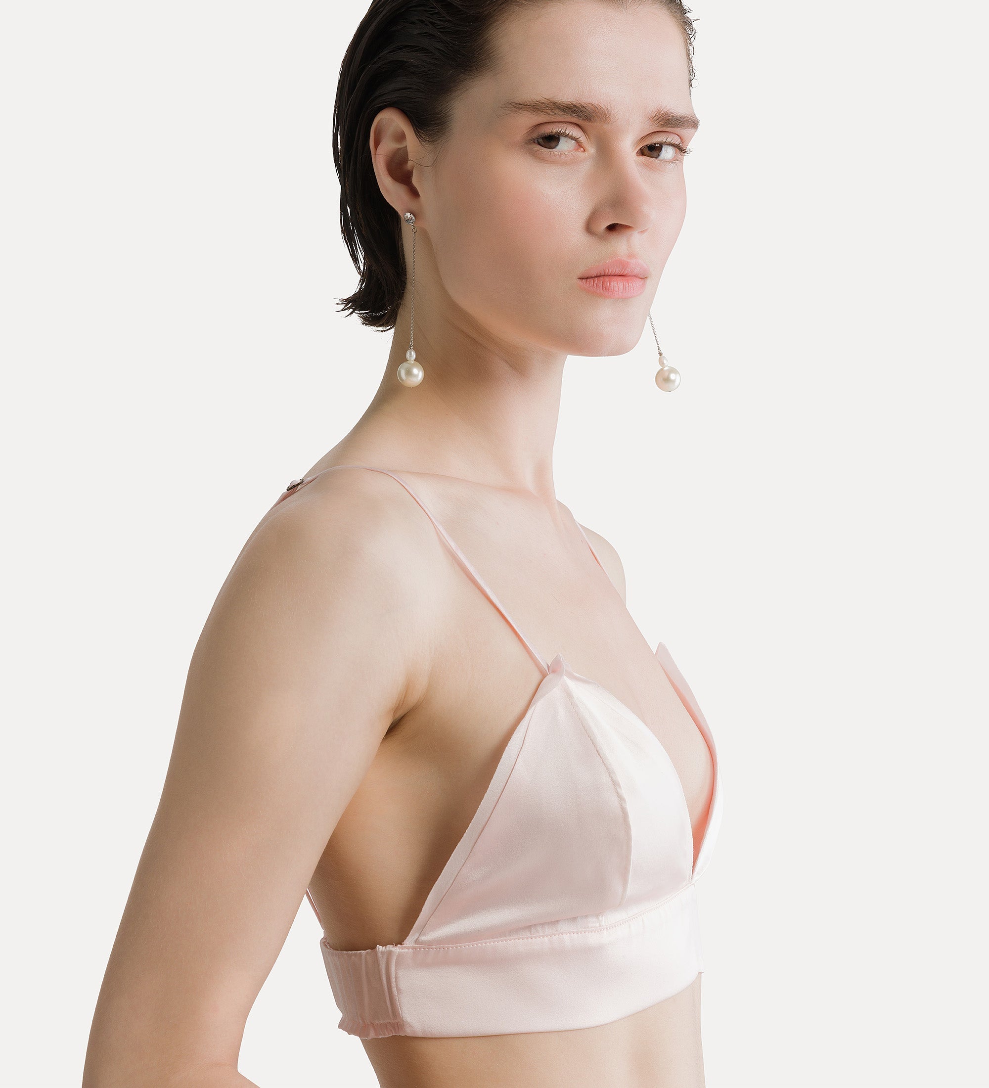 bralette raso seta stretch pesante cherry blossom