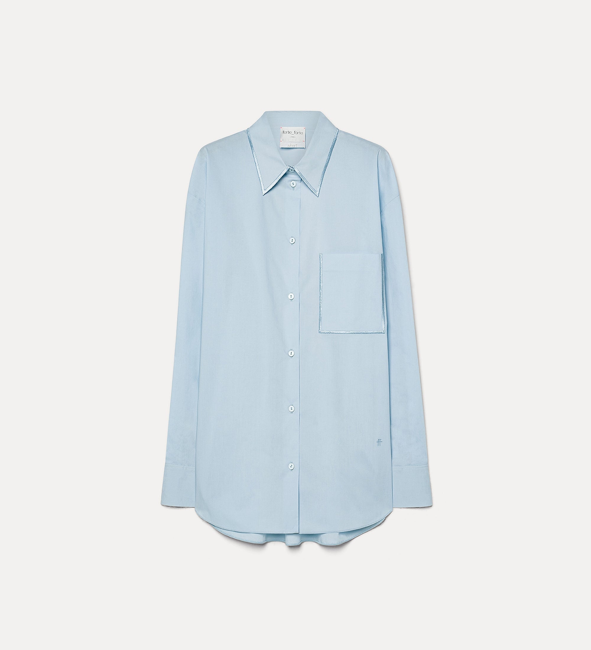 cotton shirt with breast pocket celestial