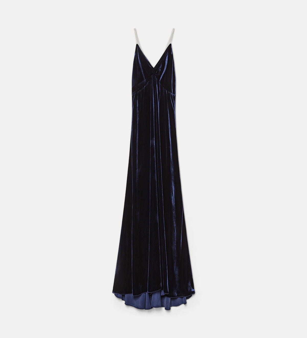 robe nuisette en velours avec perles night