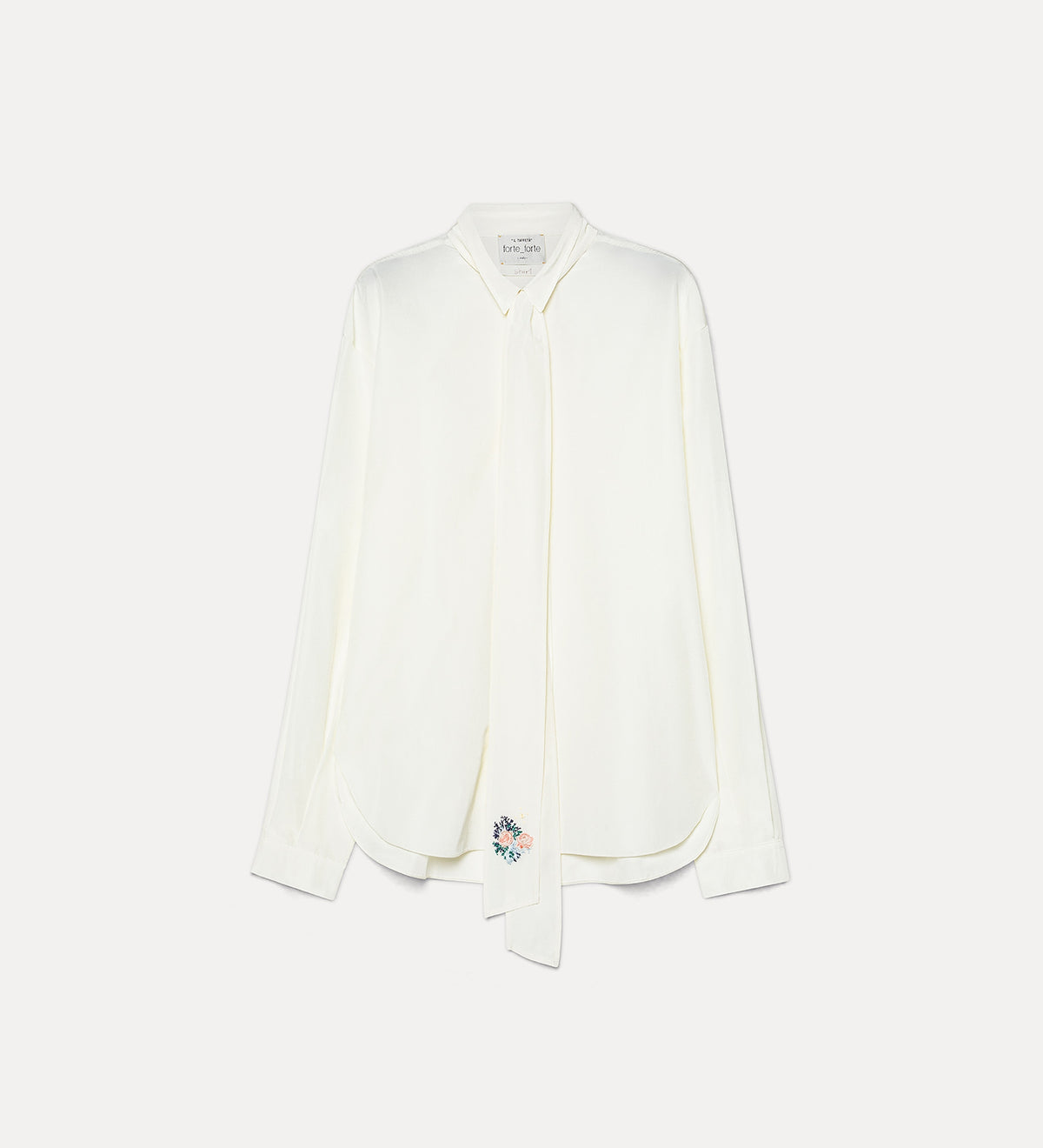 shirt with sash and “bouquet” embroidery diamond