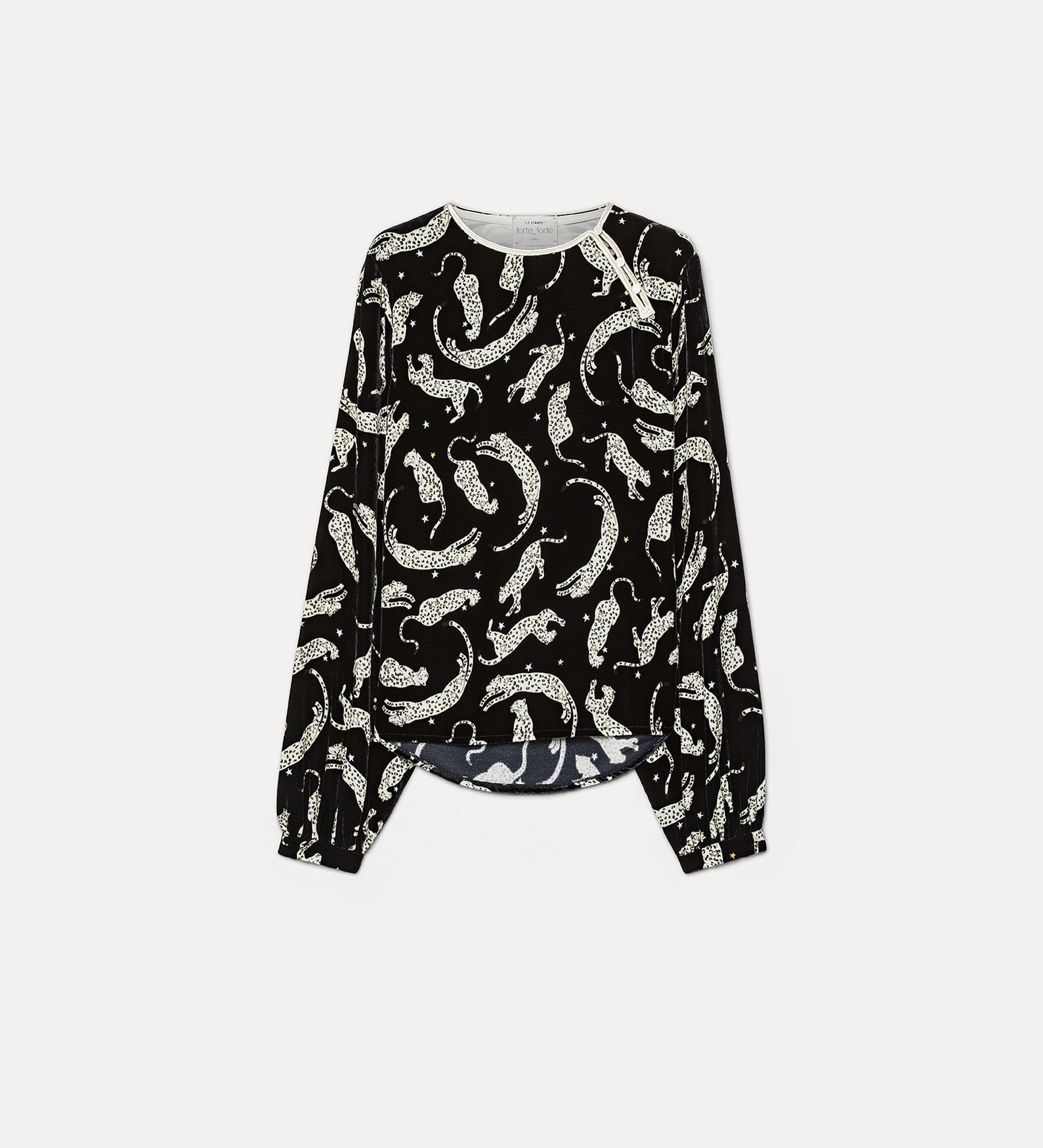 velvet top with “royal leopard” print night