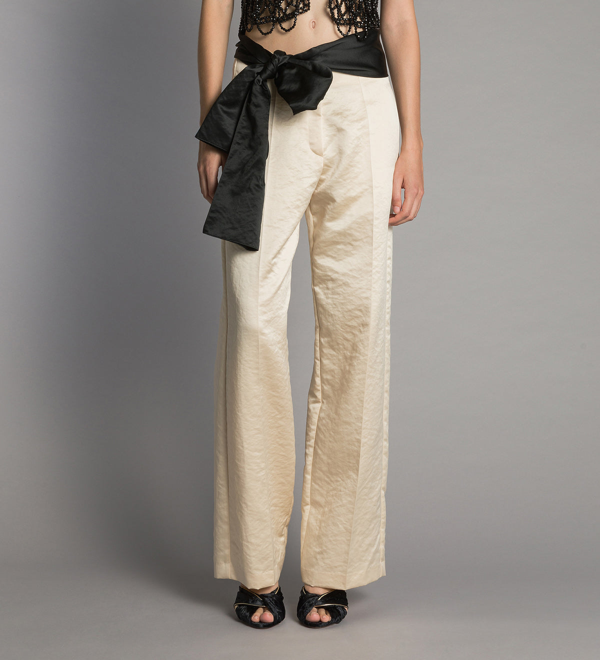 duchesse trousers with sash ivory