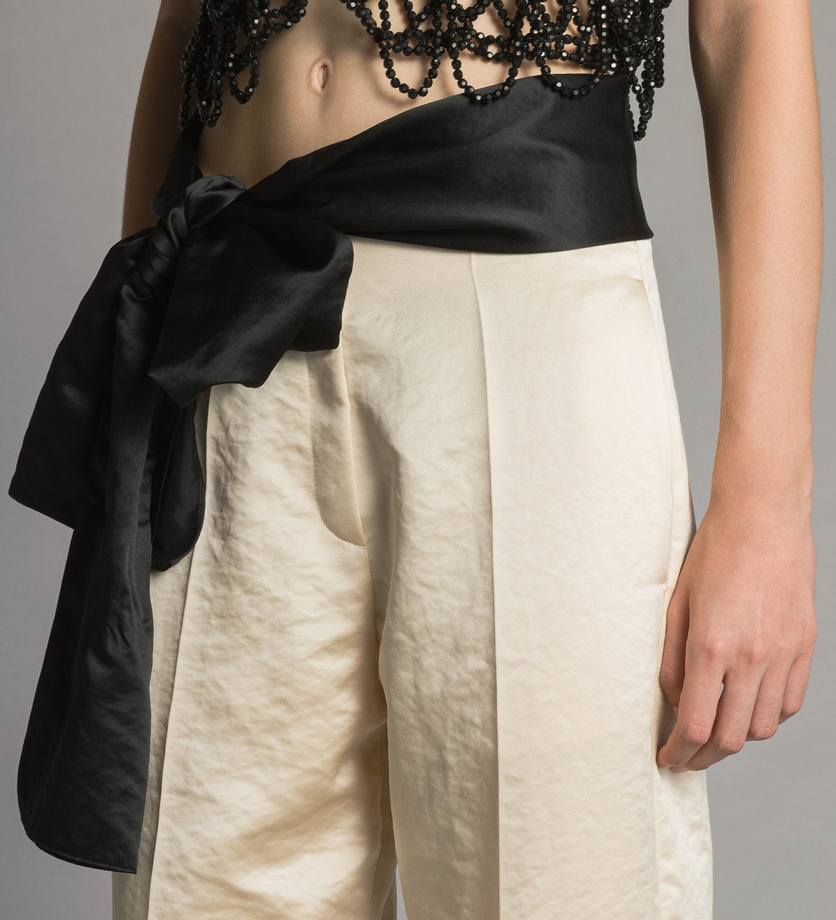 duchesse trousers with sash ivory