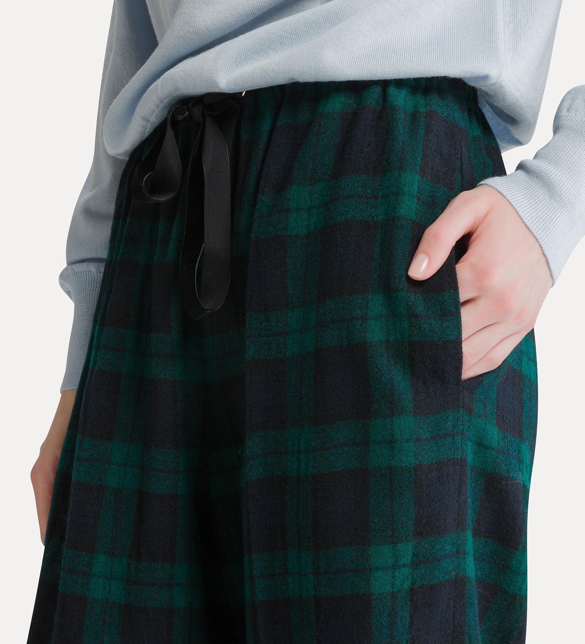 pantalon en laine “ highland tartan ” woods