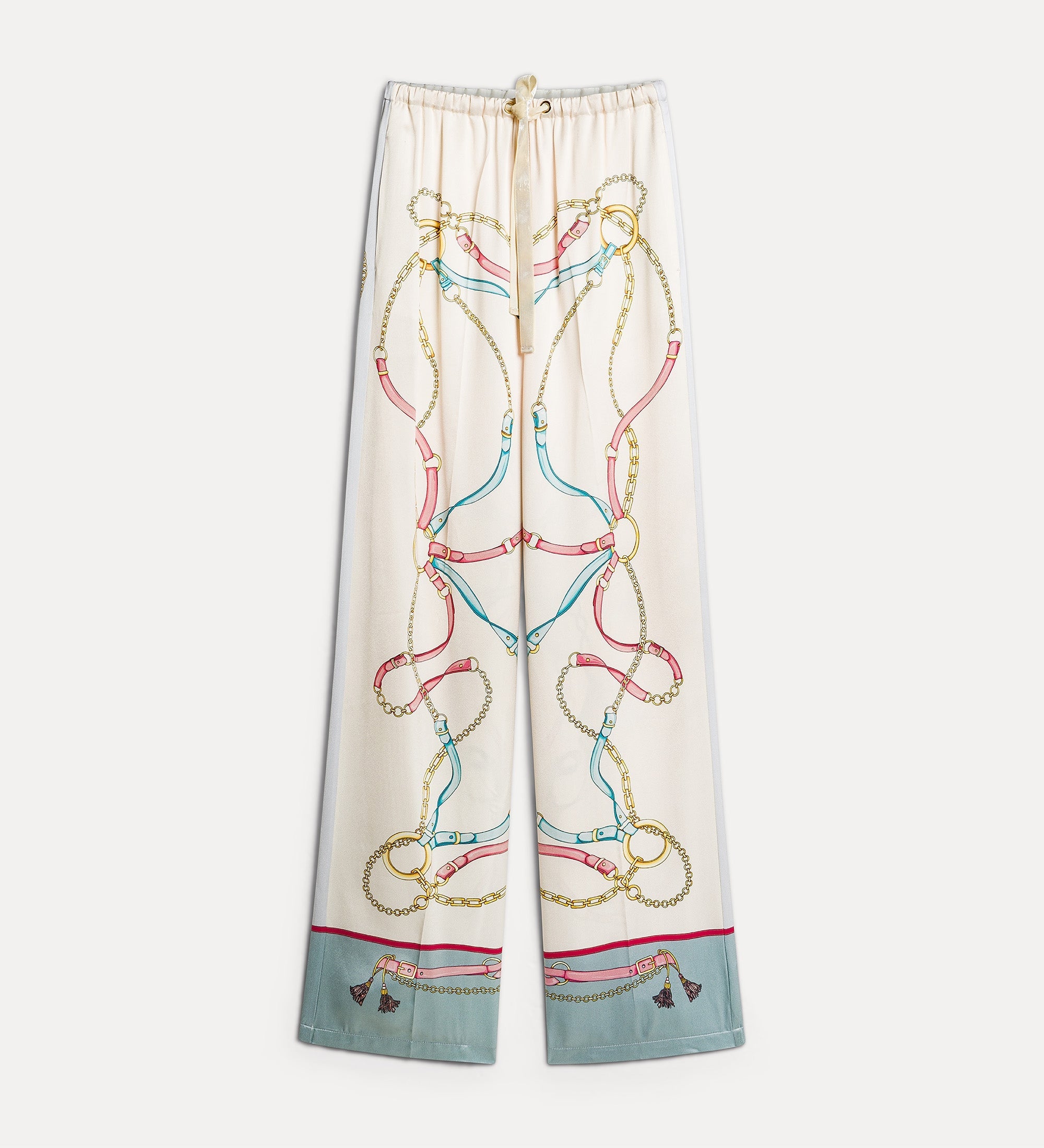 pantalon pyjama à imprimé placé “ the crown ” ivory