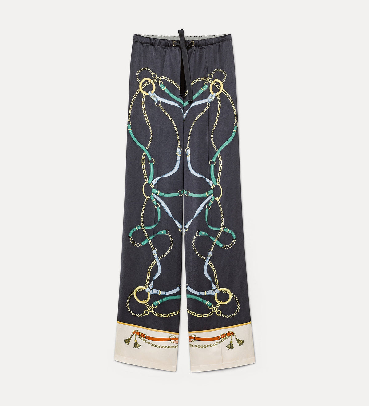 pantalon pyjama à imprimé placé “ the crown ” black