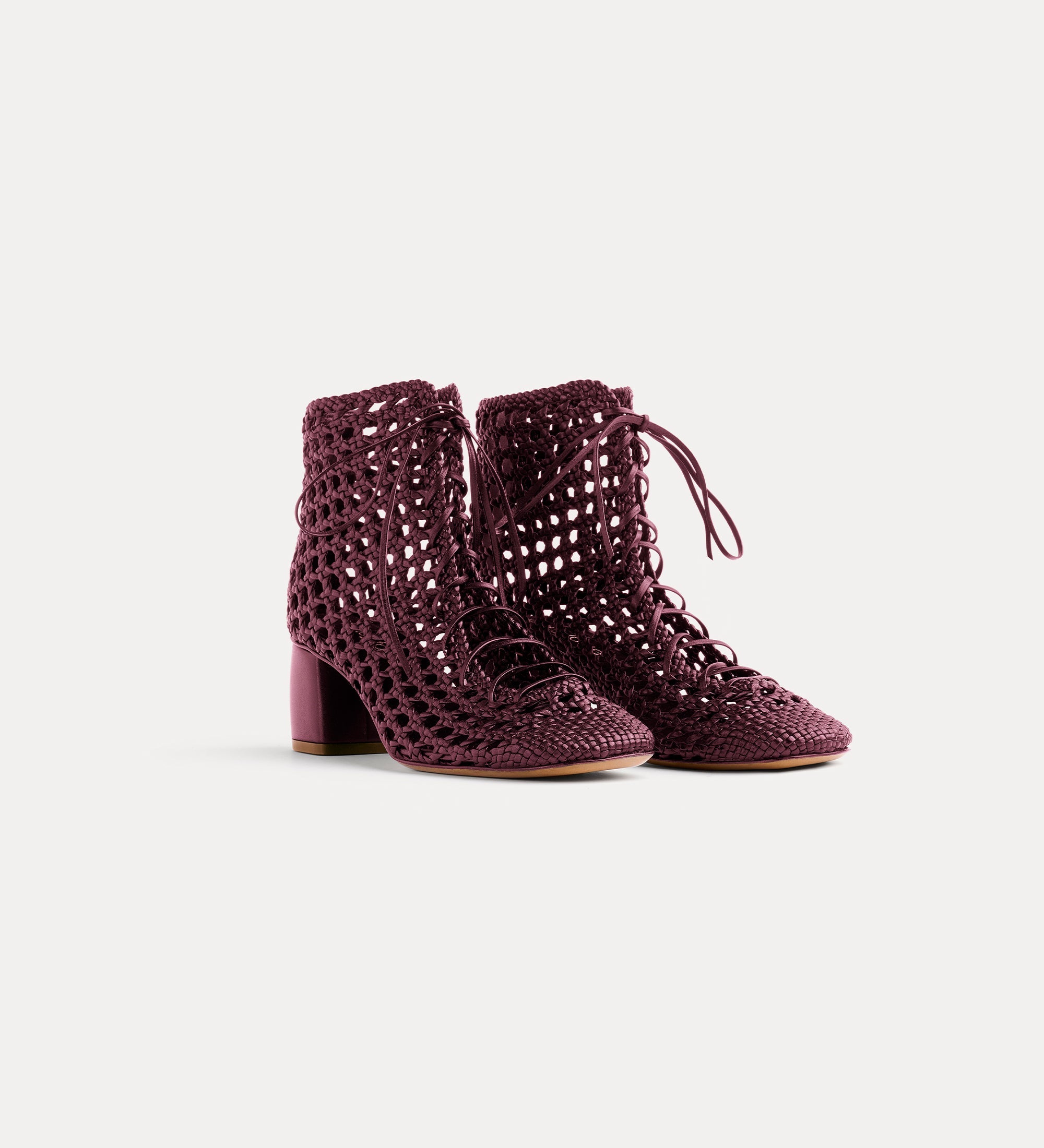 woven ankle boots “my penelope” ruby
