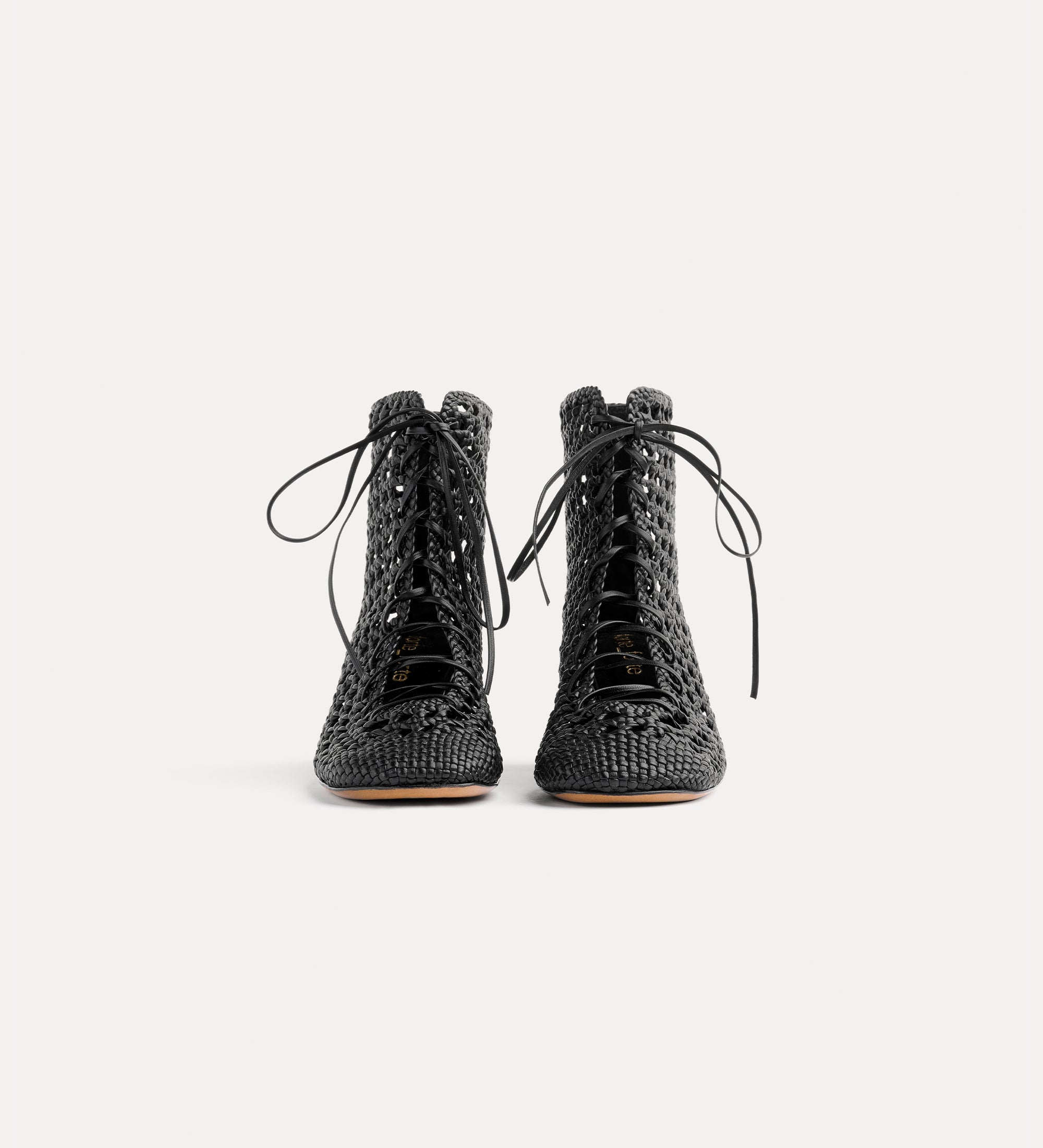 "my penelope" stivaletto chic intrecciato a mano Nero