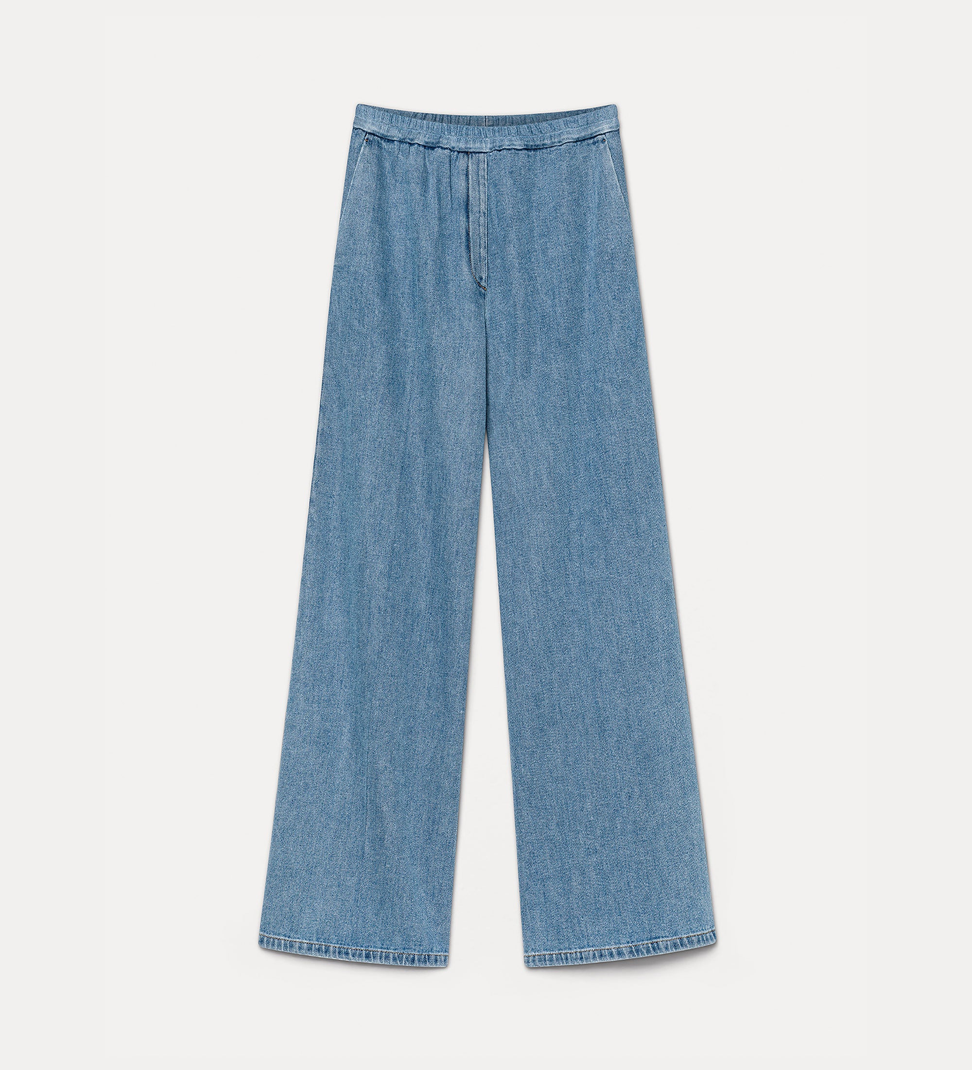 loose cavalry denim trousers indigo