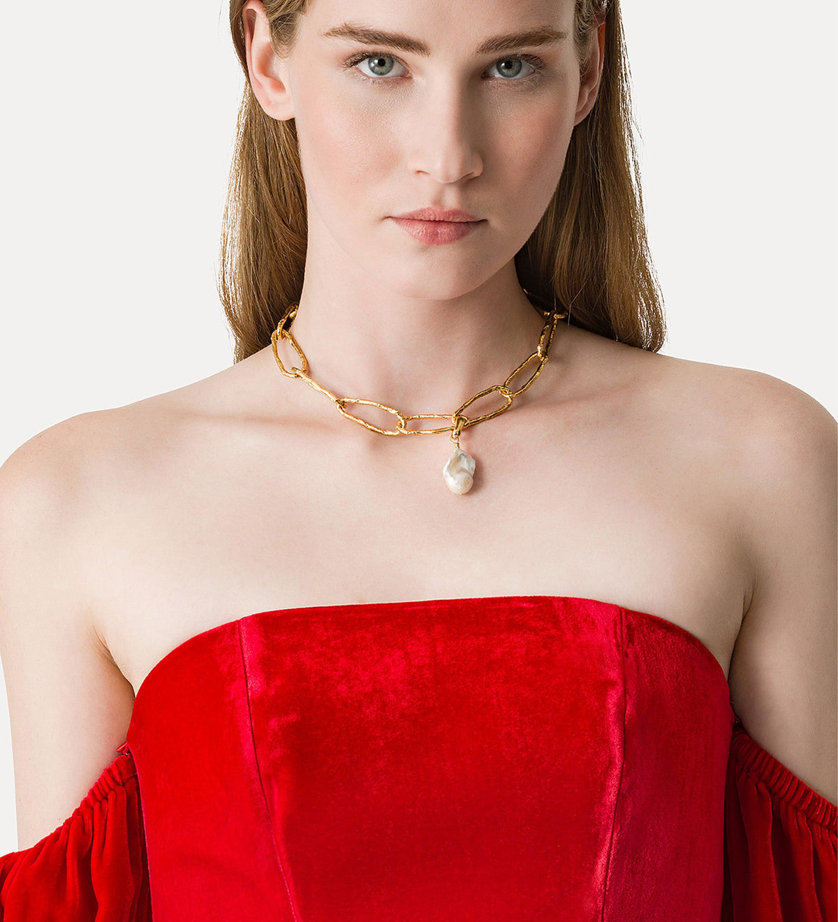 abito bustier con maniche removibili in velluto liscio love
