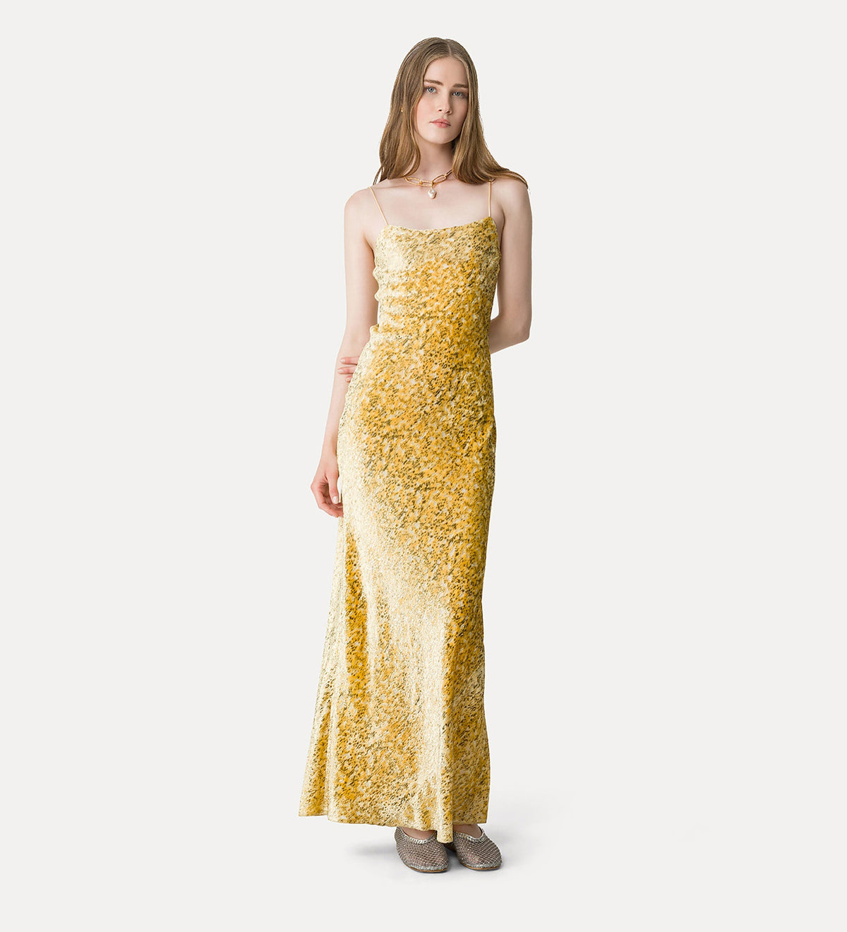 abito sottoveste in fil–coupé “en rêve” honey