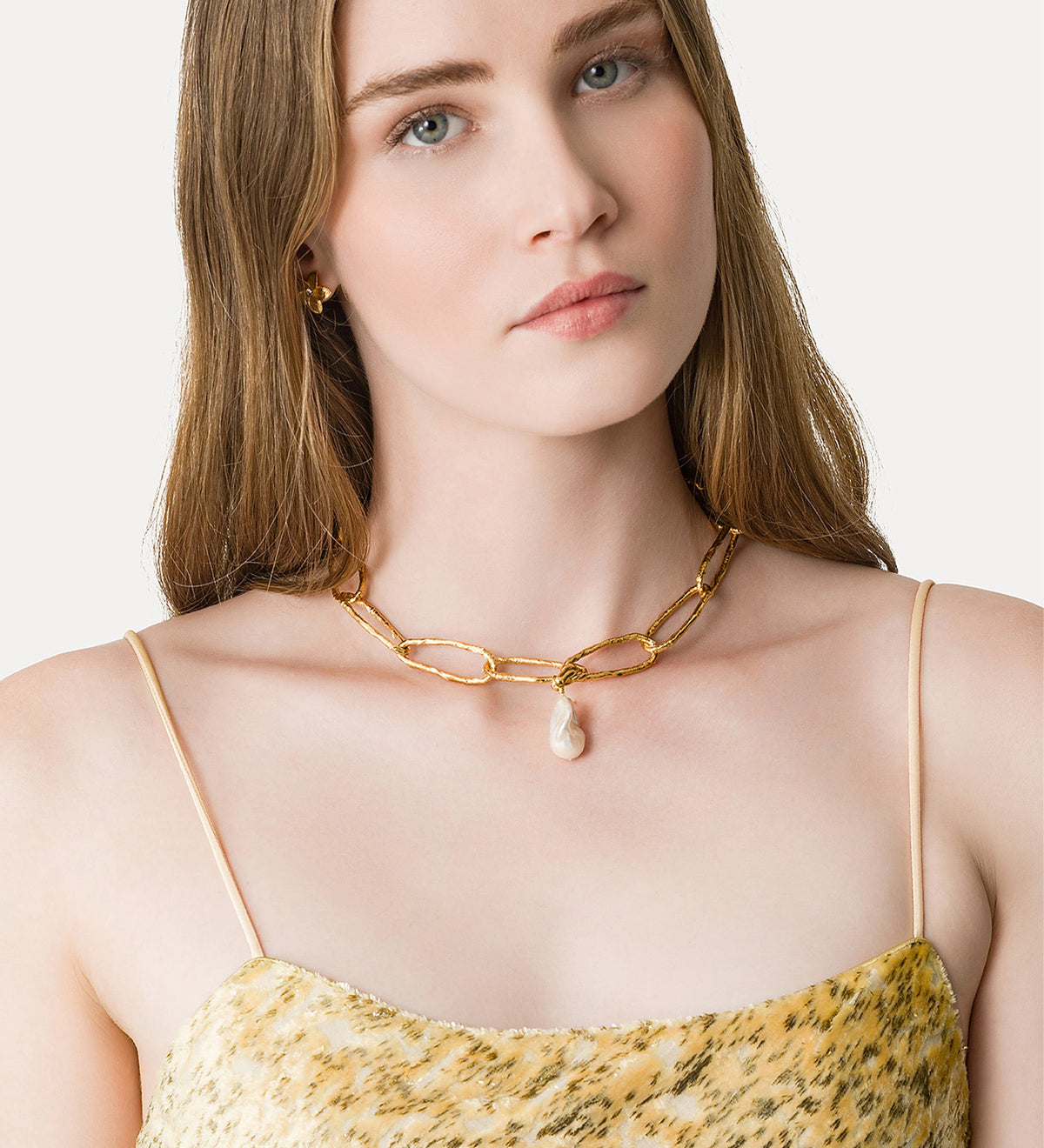 abito sottoveste in fil–coupé “en rêve” honey