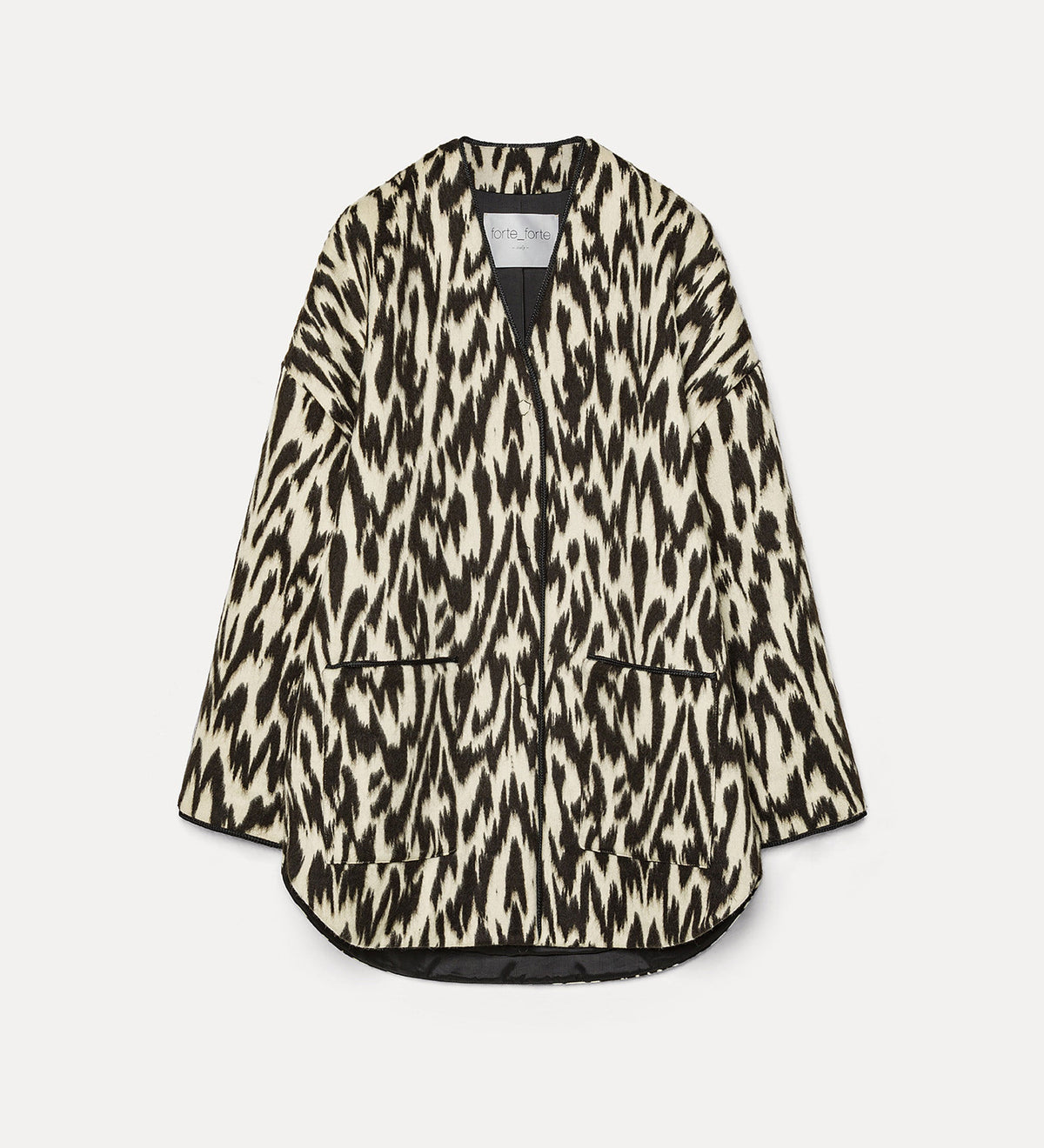giaccone in panno jacquard “moiré” honey