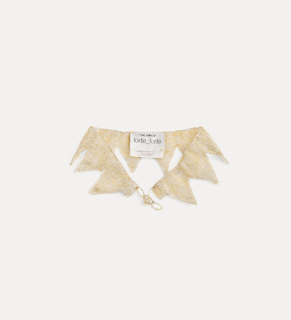 colletto con punte decorate con perline di vetro honey